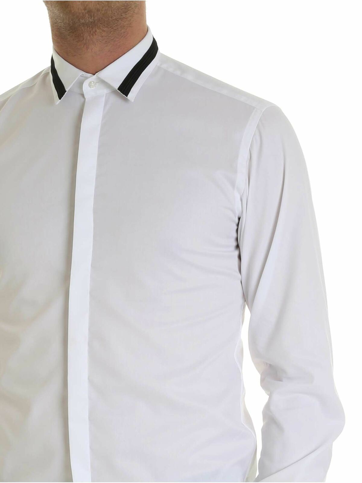 White shirt with black insert 605113592699103 (KARL LAGERFELD / シャツ・ブラウス ) | KARL LAGERFELD (カール・ラガーフェルド)(3)