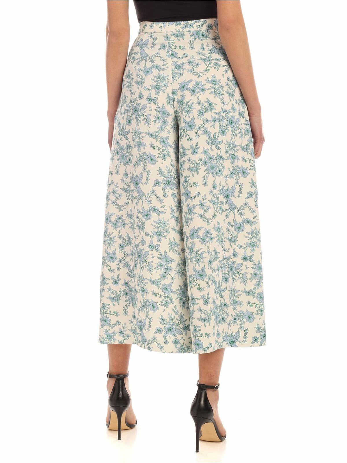 Floral print palazzo pants in white 20EV2M0B0525310SAX1 (VIVETTA / パンツ ) | VIVETTA (ヴィヴェッタ)(2)