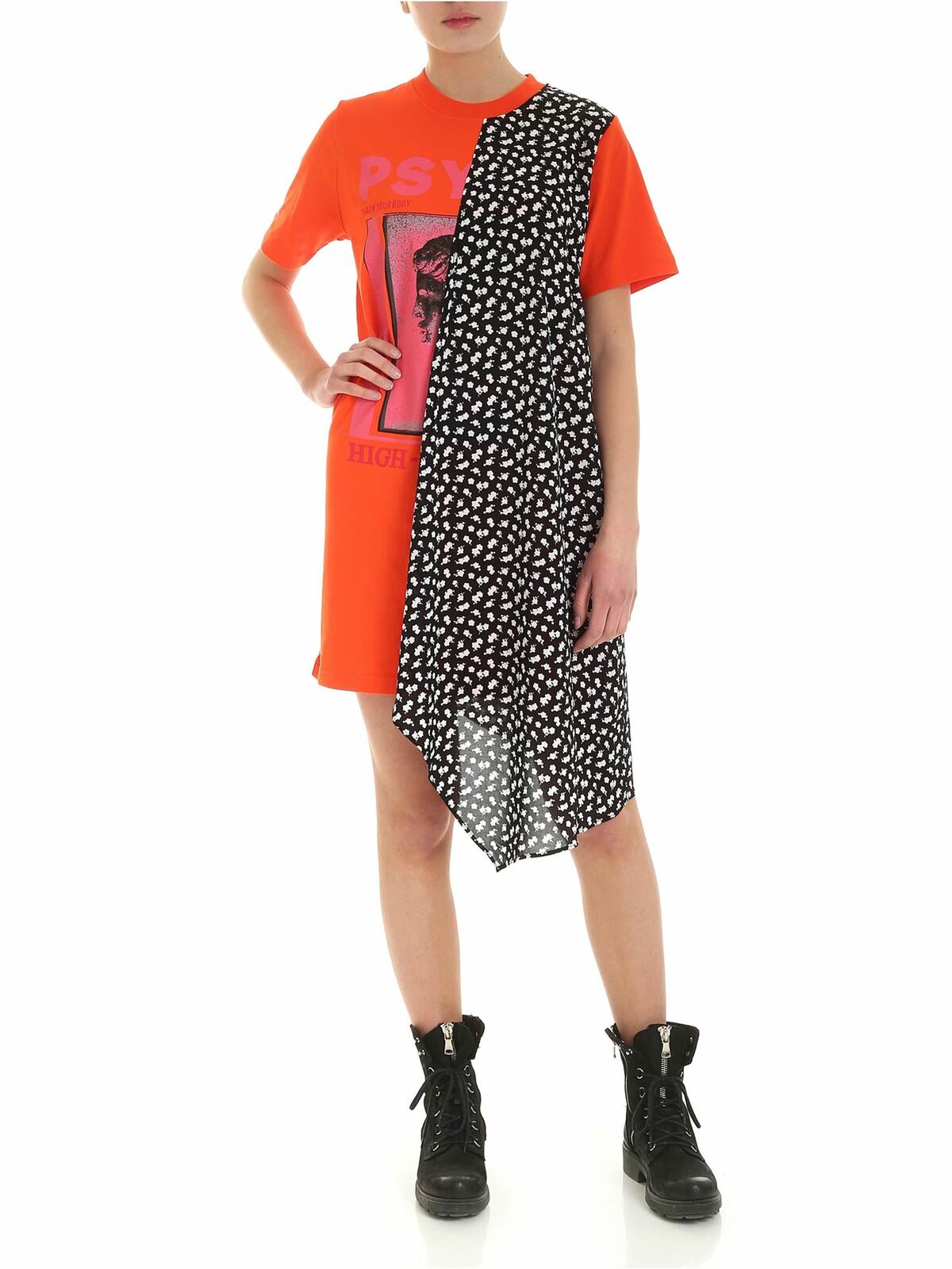 Hybrid Psyco dress in orange 600191ROF156061 (McQ / ワンピース・ドレス・オールインワン ) | McQ (マックキュー)