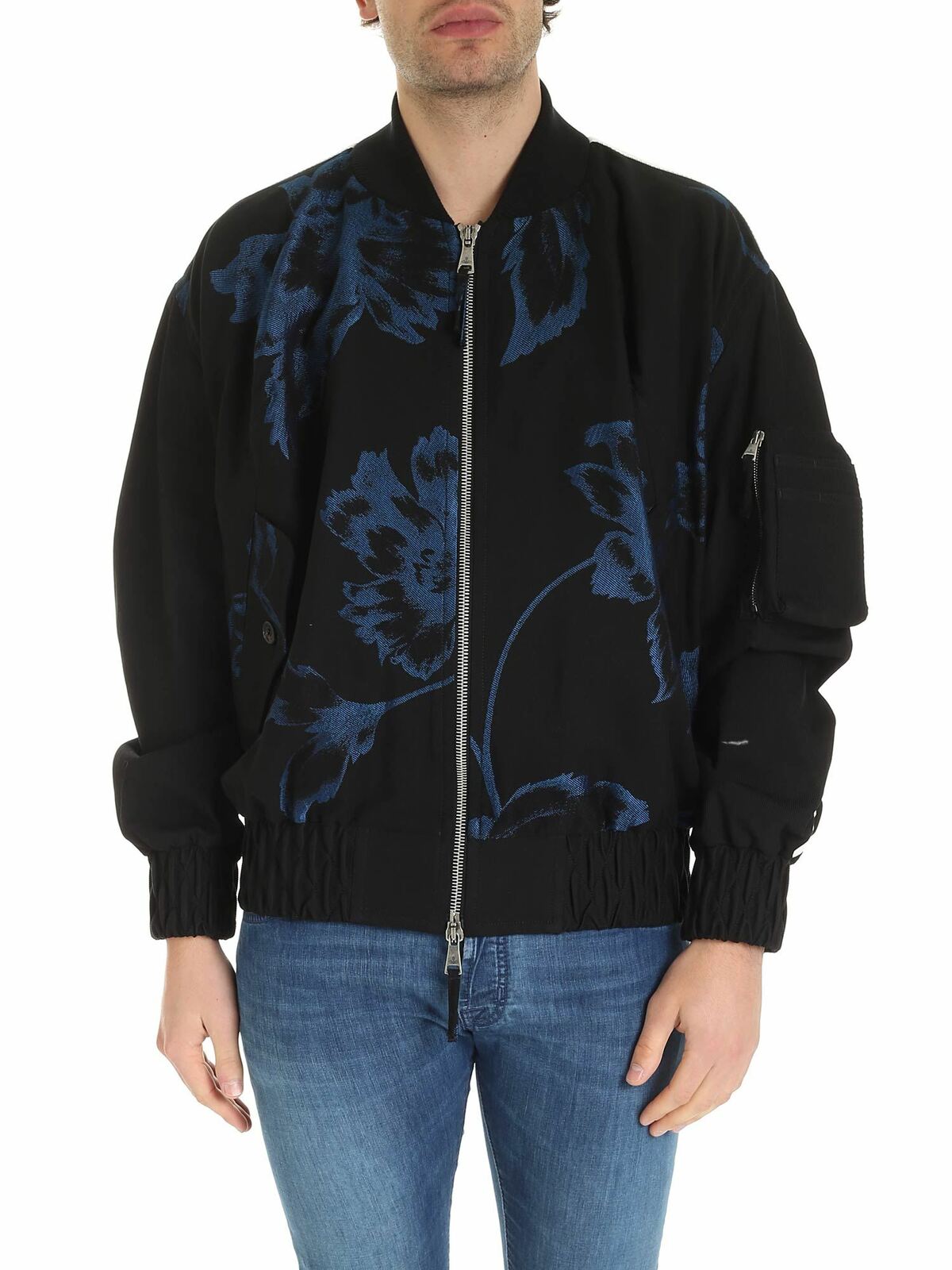 Peony oversize bomber in blue S25AM0281S52678002J (Vivienne Westwood / カジュアルジャケット ) | Vivienne Westwood (ヴィヴィアン・ウェストウッド)
