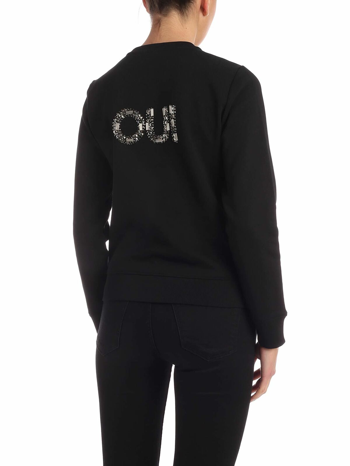 Karl Oui crewneck sweatshirt in black 96KW1828999 (KARL LAGERFELD / スウェット・フーディー ) | KARL LAGERFELD (カール・ラガーフェルド)(2)