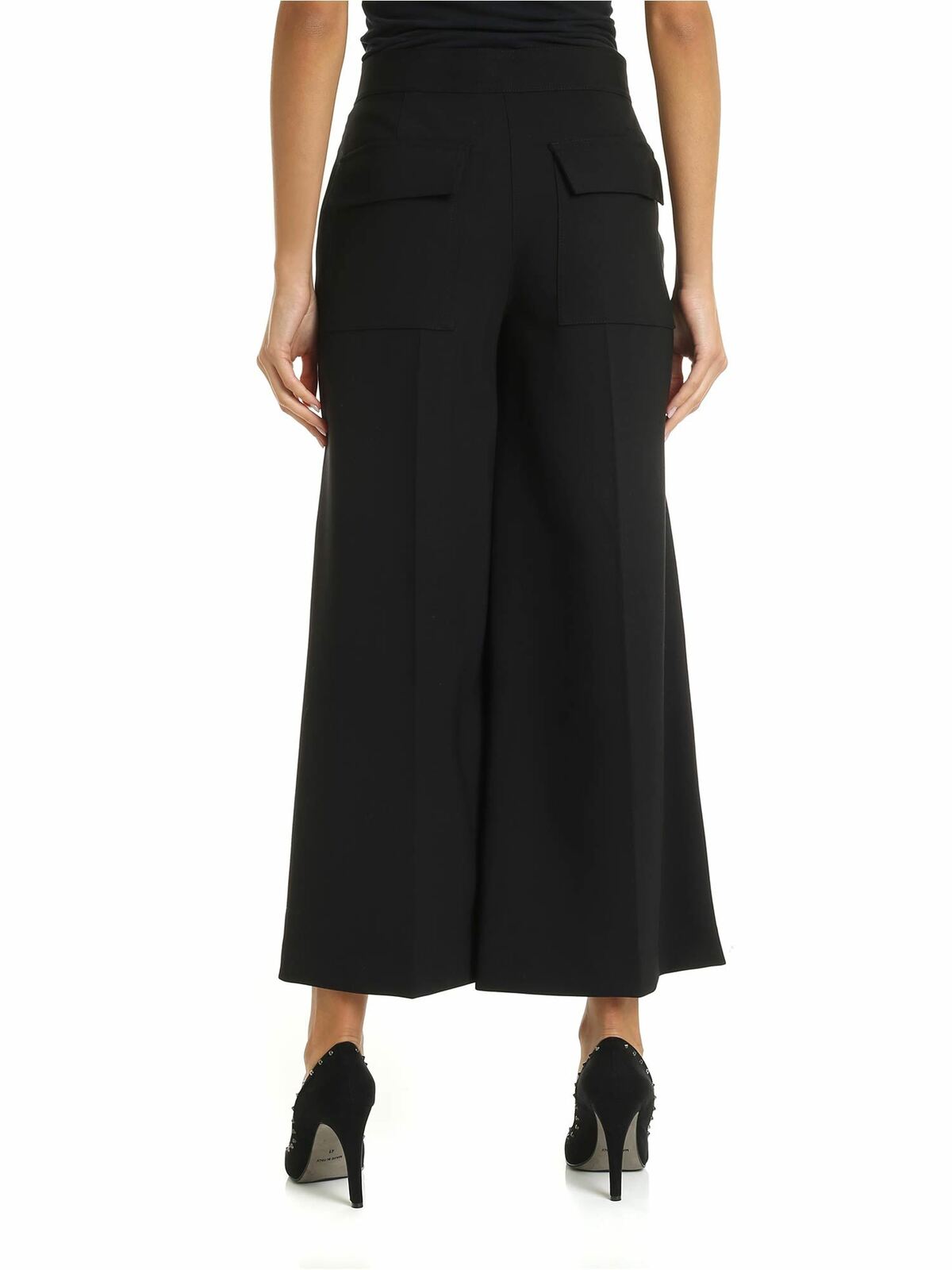 Wide trousers with logo in black 96KW1006999 (KARL LAGERFELD / パンツ ) | KARL LAGERFELD (カール・ラガーフェルド)(2)