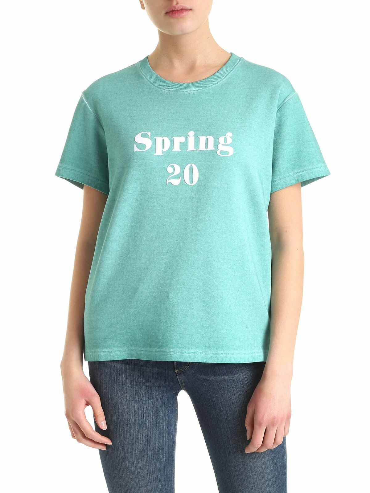 Dainty Blue T-shirt with logo CHS20SJH0411146L (See By Chloé / Tシャツ・カットソー ) | See By Chloé (シーバイクロエ)