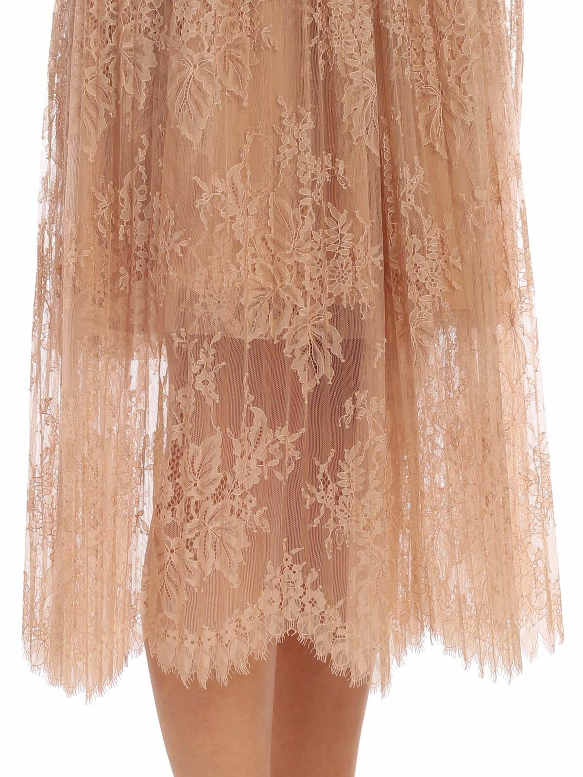 Midi-skirt in nude colored rebrodé lace 19IV2S0C10152984201 (VIVETTA / スカート ) | VIVETTA (ヴィヴェッタ)(3)