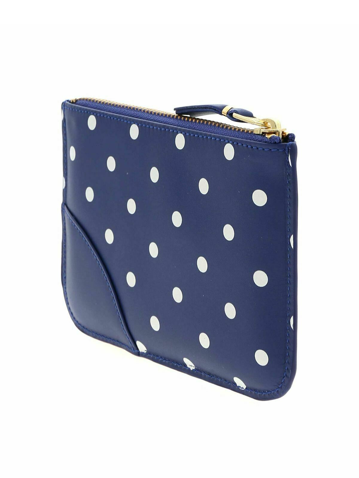 Polka Dots bag in blue SA8100PDNAVY (Comme Des Garçons Wallet / クラッチバッグ・ポーチ ) | Comme Des Garçons Wallet (コムデギャルソン ウォレット)(1)