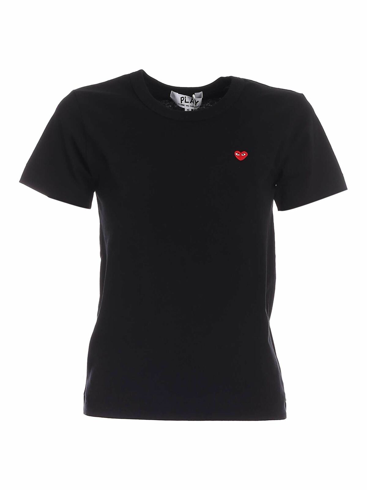 Red Heart patch T-shirt in black AZT1990511 (PLAY Comme Des Garçons / Tシャツ・カットソー ) | PLAY Comme Des Garçons (プレイ コムデギャルソン)