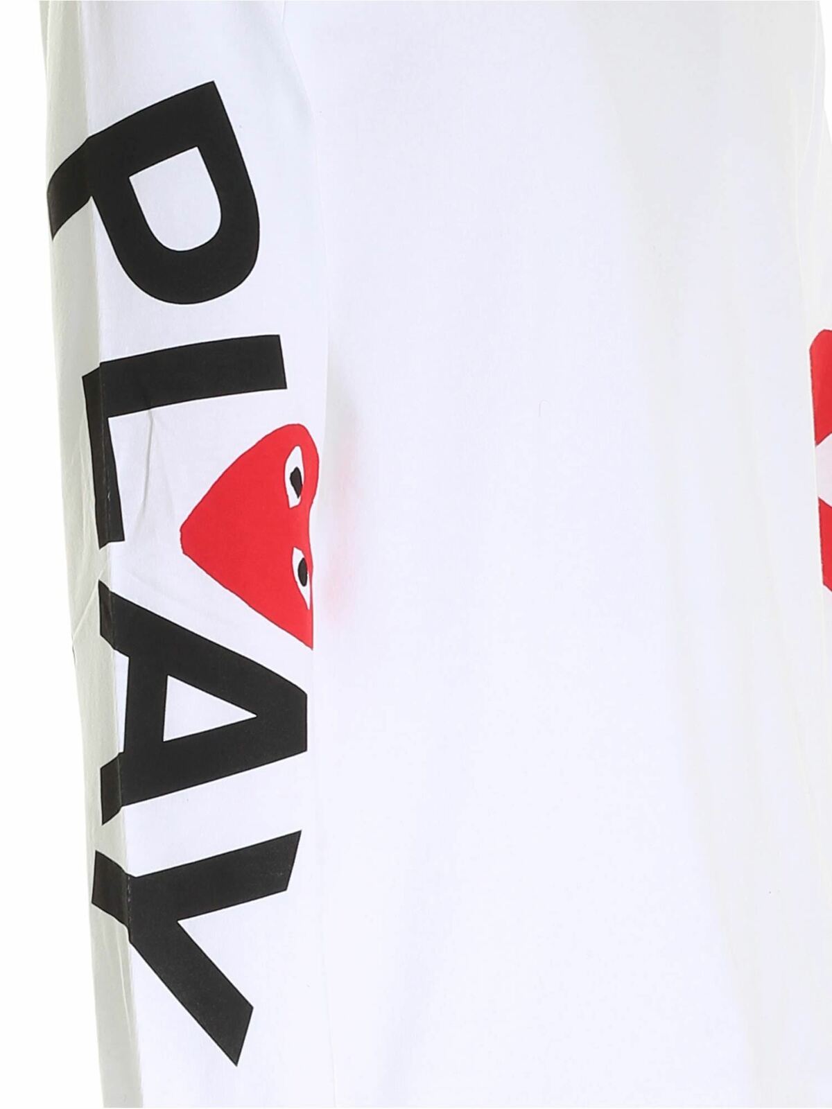 Logo long sleeves T-shirt in white AZT2580511 (PLAY Comme Des Garçons / Tシャツ・カットソー ) | PLAY Comme Des Garçons (プレイ コムデギャルソン)(2)