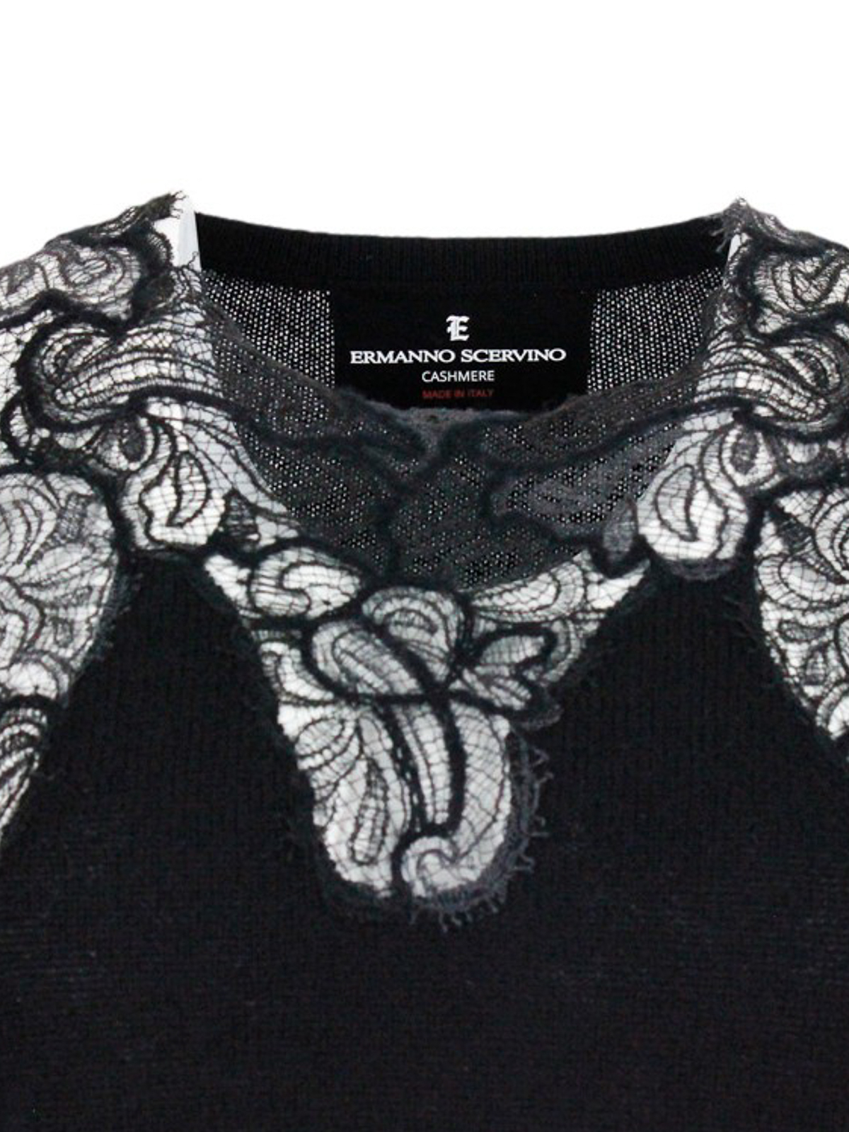 Lace trimmed cashmere sweater D415M300APPYUB4120 (ERMANNO SCERVINO / ニット・セーター・カーディガン ) | ERMANNO SCERVINO (エルマンノ シェルヴィーノ)(3)
