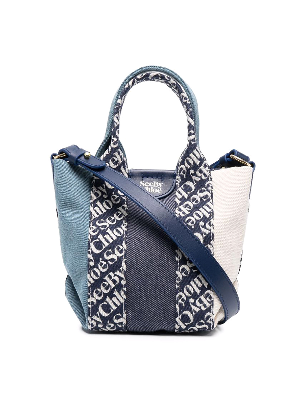 Leather and cotton tote CHS22USB68B0549Q (See By Chloé / トートバッグ ) | See By Chloé (シーバイクロエ)