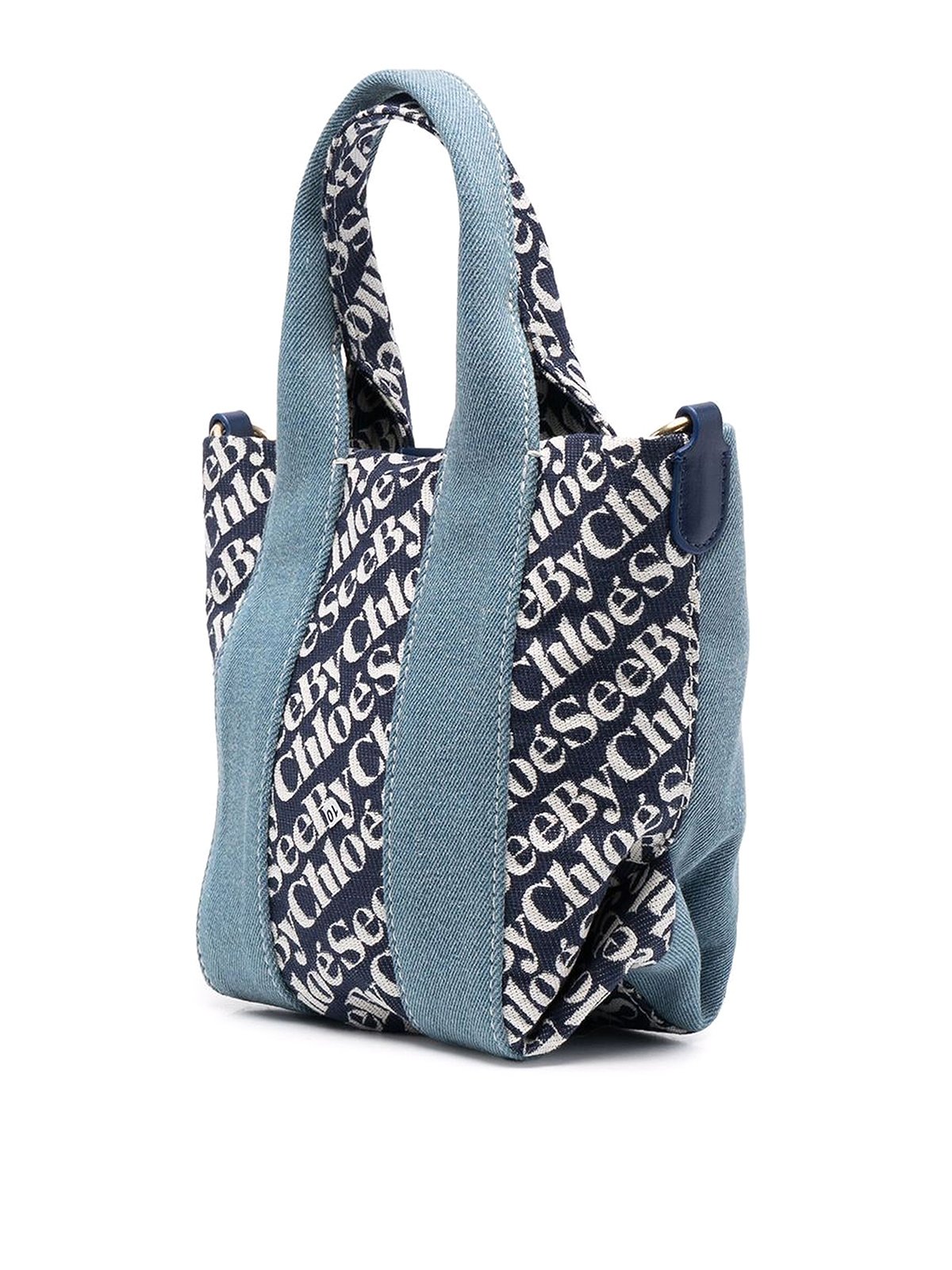 Leather and cotton tote CHS22USB68B0549Q (See By Chloé / トートバッグ ) | See By Chloé (シーバイクロエ)(1)