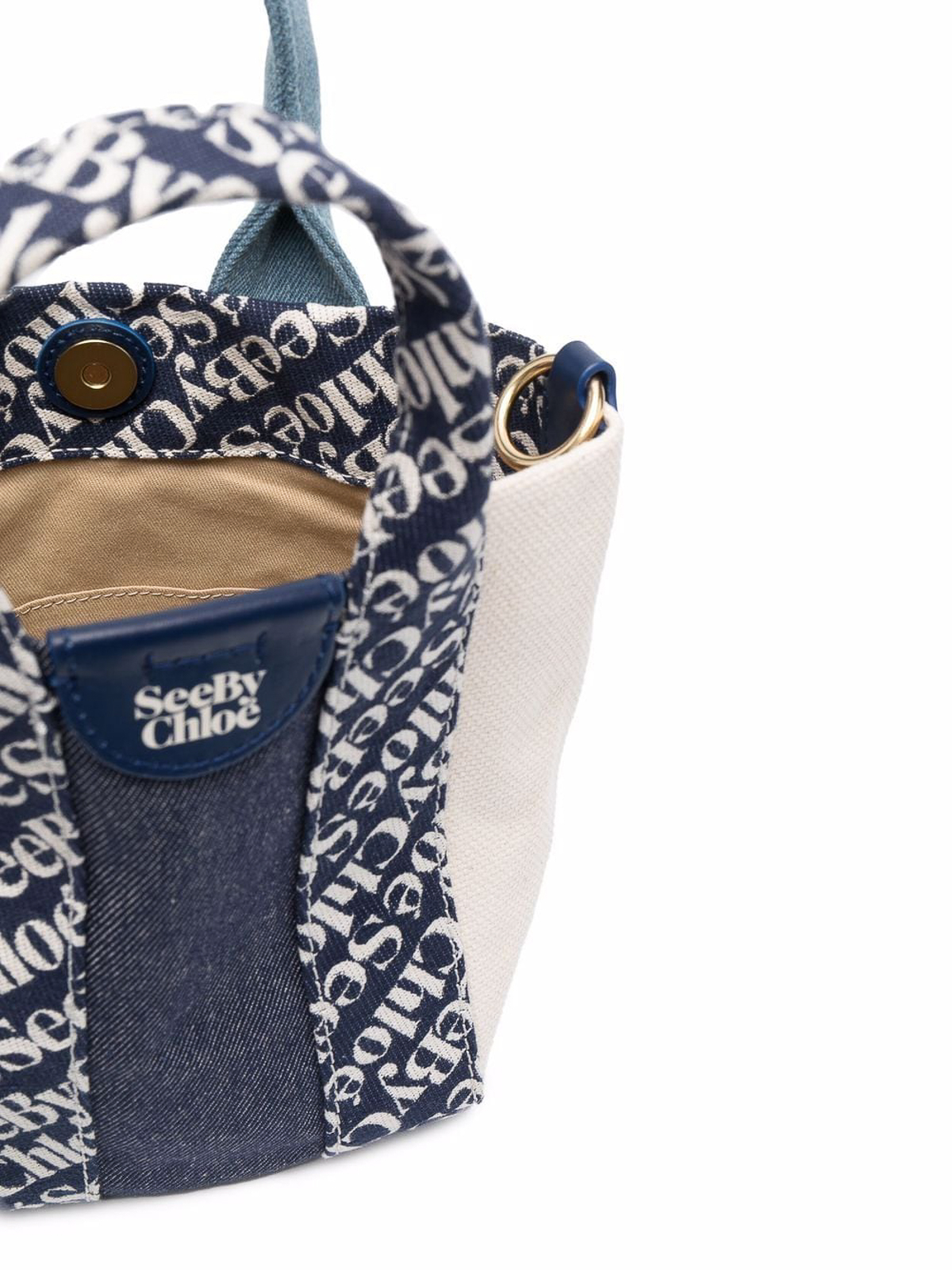 Leather and cotton tote CHS22USB68B0549Q (See By Chloé / トートバッグ ) | See By Chloé (シーバイクロエ)(3)