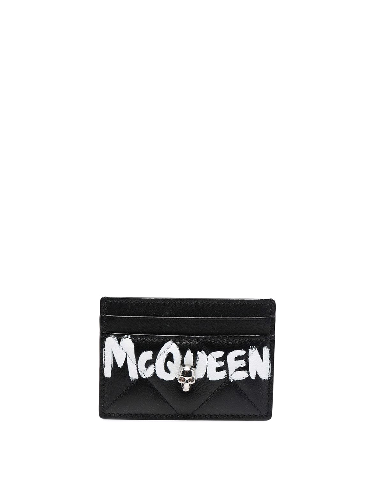 Graffiti logo-print quilted cardholder 632038C8Z571095 (Alexander McQUEEN / 財布・カードケース ) | Alexander McQUEEN (アレキサンダー・マックイーン)