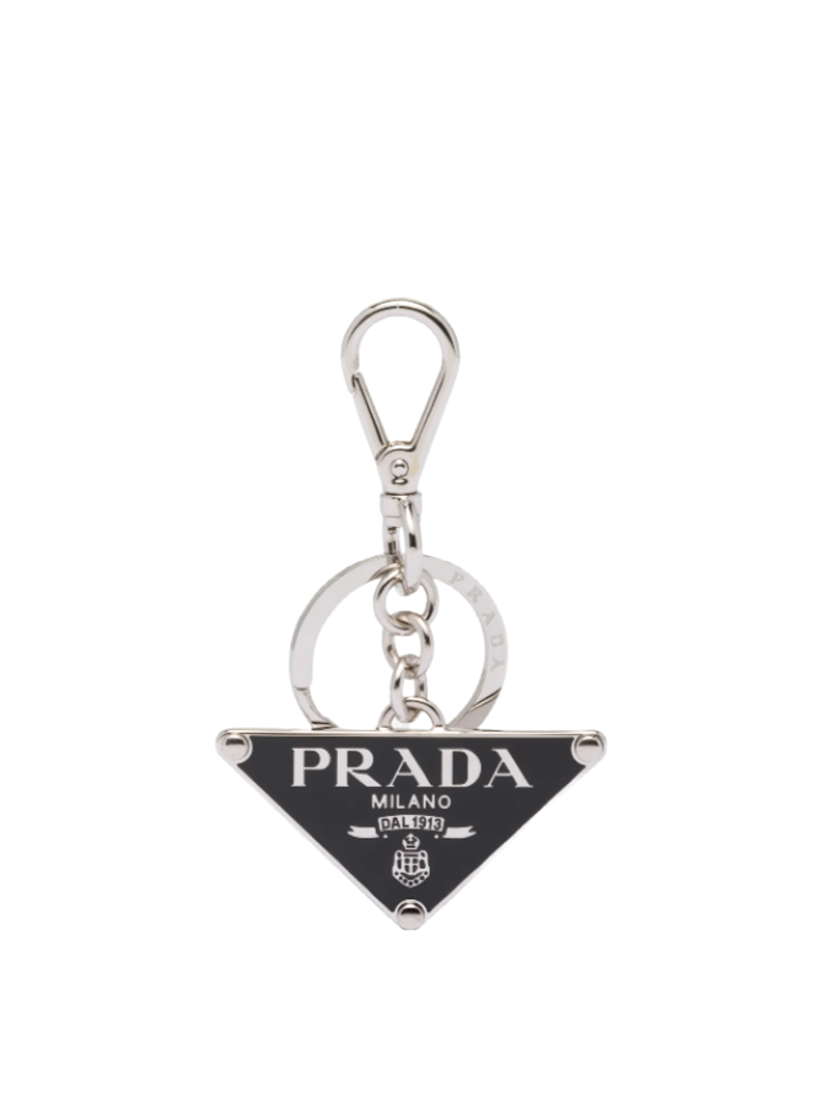 Saffiano leather and metal triangle keychain 1PS05766AF0H76 (Prada / キーリング・キーケース ) | Prada (プラダ)