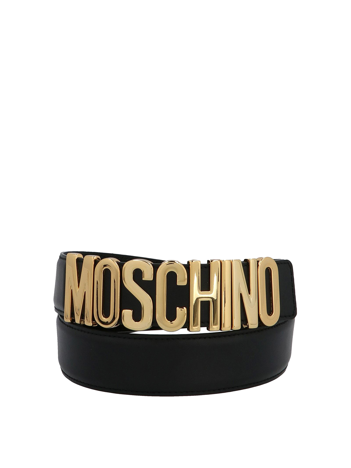 Metal logo leather belt 801280013555 (MOSCHINO / ベルト・サスペンダー ) | MOSCHINO (モスキーノ)