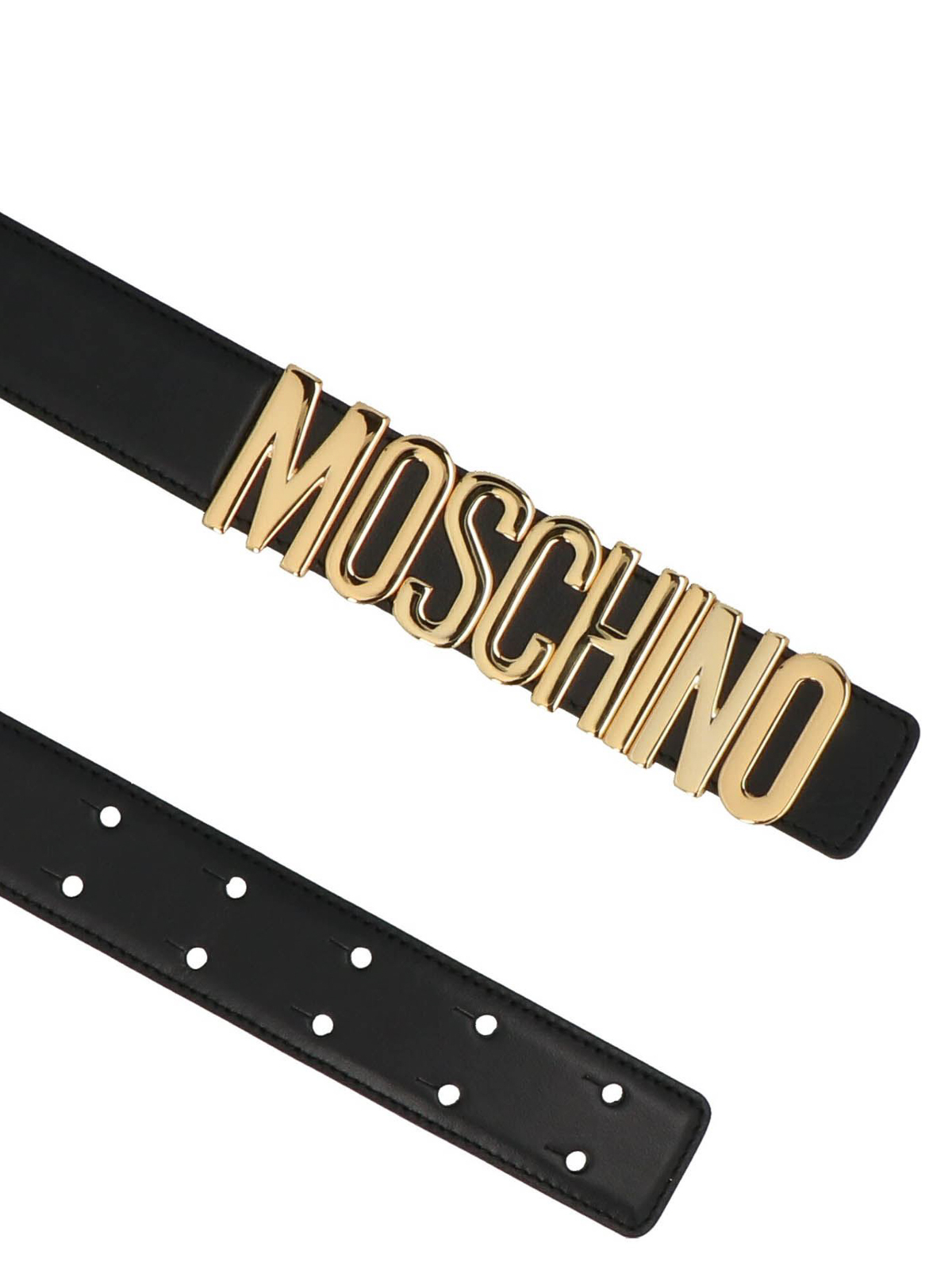 Metal logo leather belt 801280013555 (MOSCHINO / ベルト・サスペンダー ) | MOSCHINO (モスキーノ)(1)