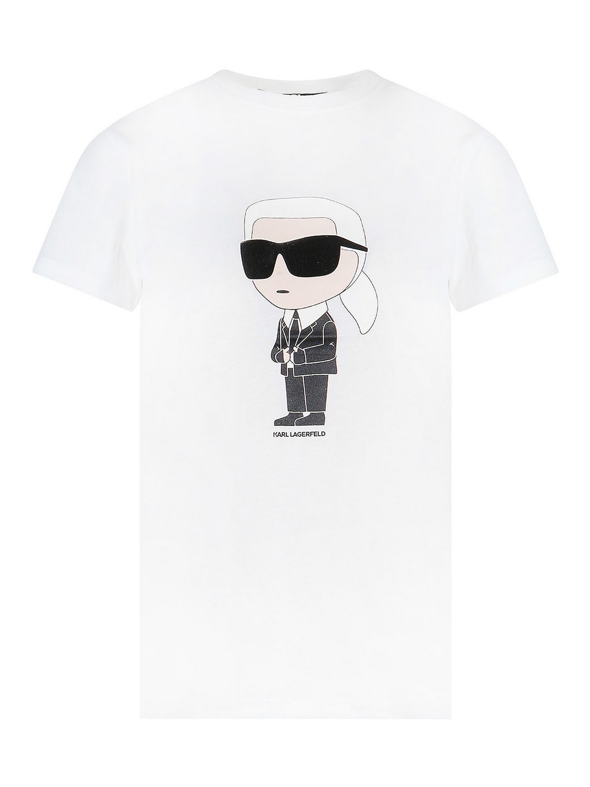Organic cotton T-shirt with front karl print 230W1700100（Tシャツ 