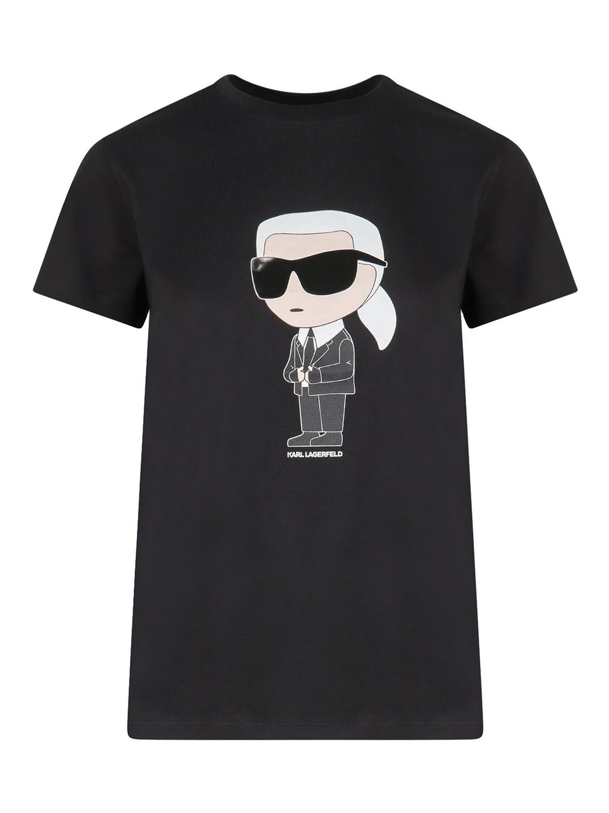 Organic cotton T-shirt with front karl print 230W1700999 (KARL LAGERFELD / Tシャツ・カットソー ) | KARL LAGERFELD (カール・ラガーフェルド)