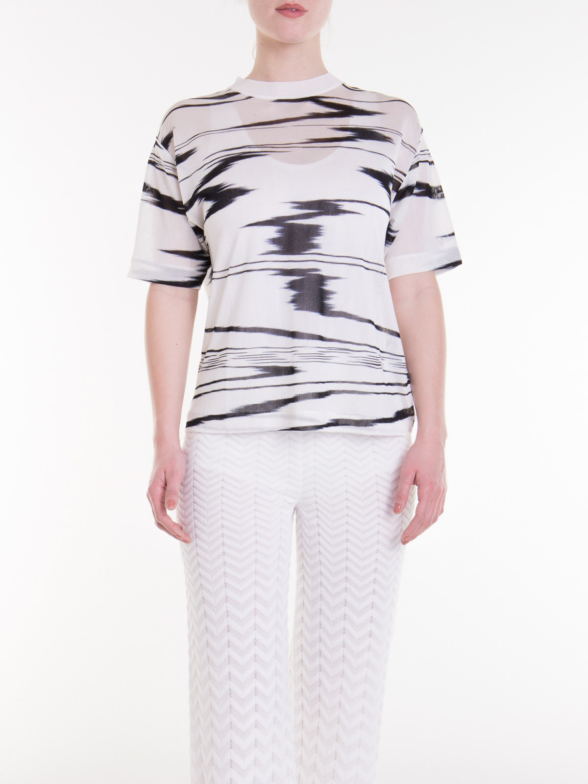 White tech fabric sweater DS22SN0DBK011FF0009 (MISSONI / ニット・セーター・カーディガン ) | MISSONI (ミッソー二)(1)