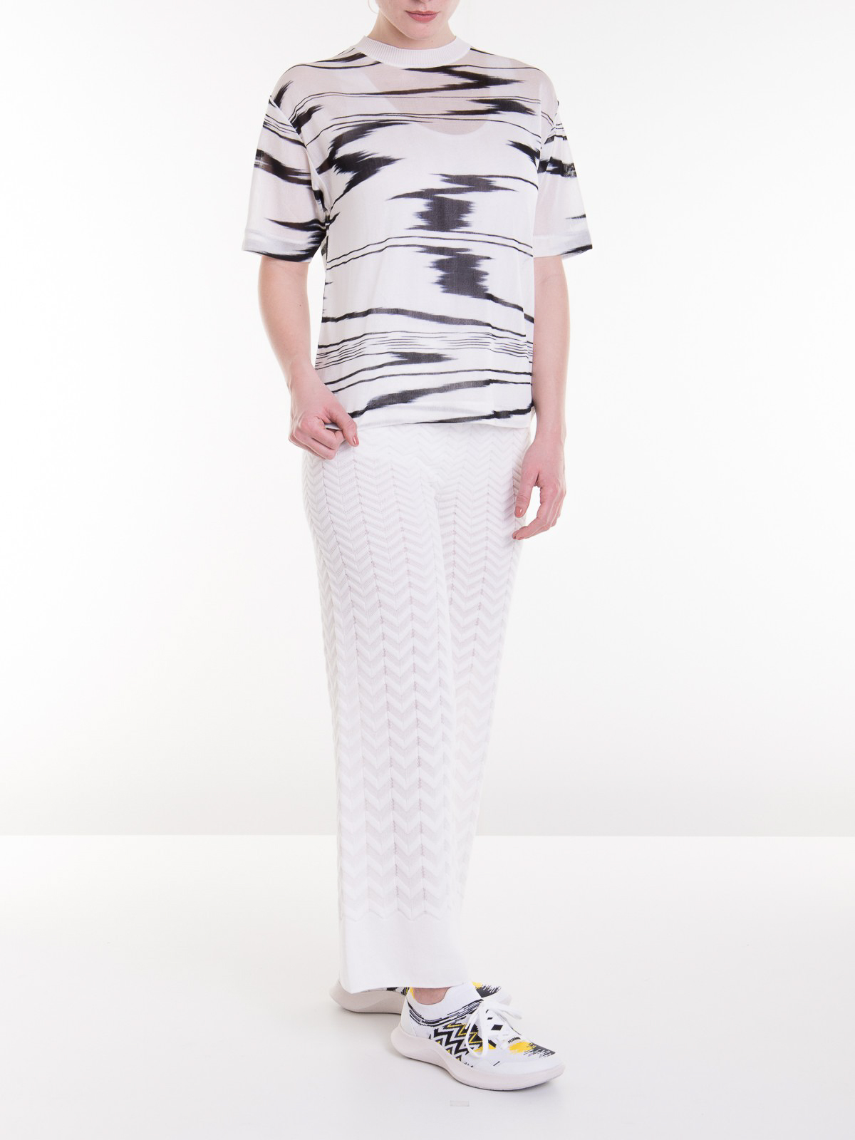 White tech fabric sweater DS22SN0DBK011FF0009 (MISSONI / ニット・セーター・カーディガン ) | MISSONI (ミッソー二)(2)