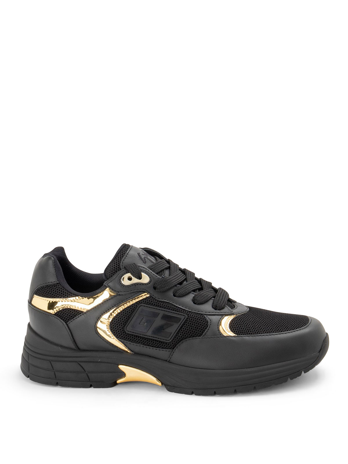 Black leather blend sneakers RU20041NERO (GIUSEPPE ZANOTTI / スニーカー ) | GIUSEPPE ZANOTTI (ジュゼッペ ザノッティ)