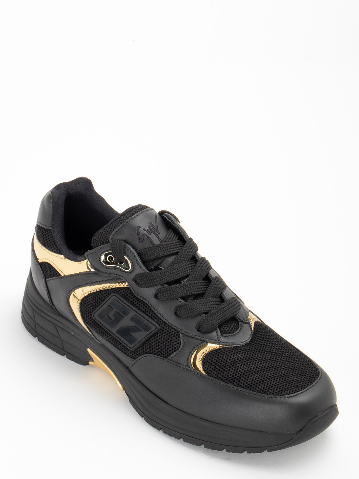 Black leather blend sneakers RU20041NERO (GIUSEPPE ZANOTTI / スニーカー ) | GIUSEPPE ZANOTTI (ジュゼッペ ザノッティ)(3)