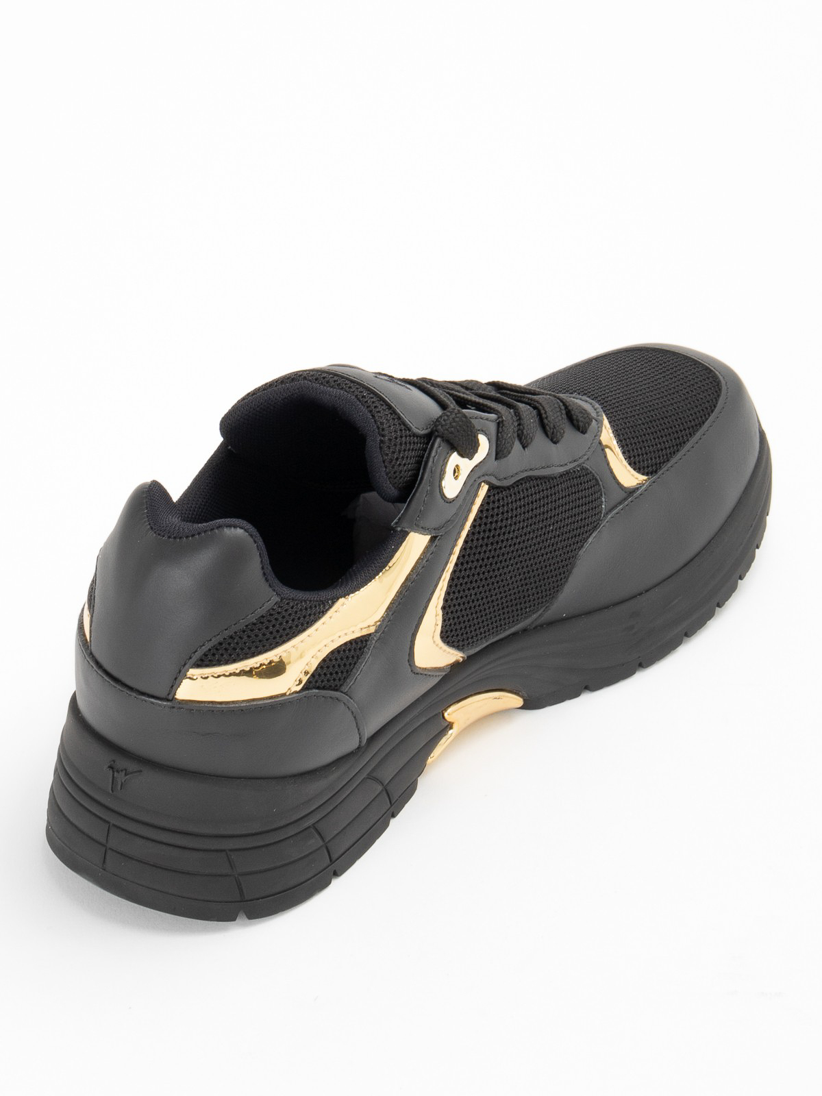 Black leather blend sneakers RU20041NERO (GIUSEPPE ZANOTTI / スニーカー ) | GIUSEPPE ZANOTTI (ジュゼッペ ザノッティ)(4)