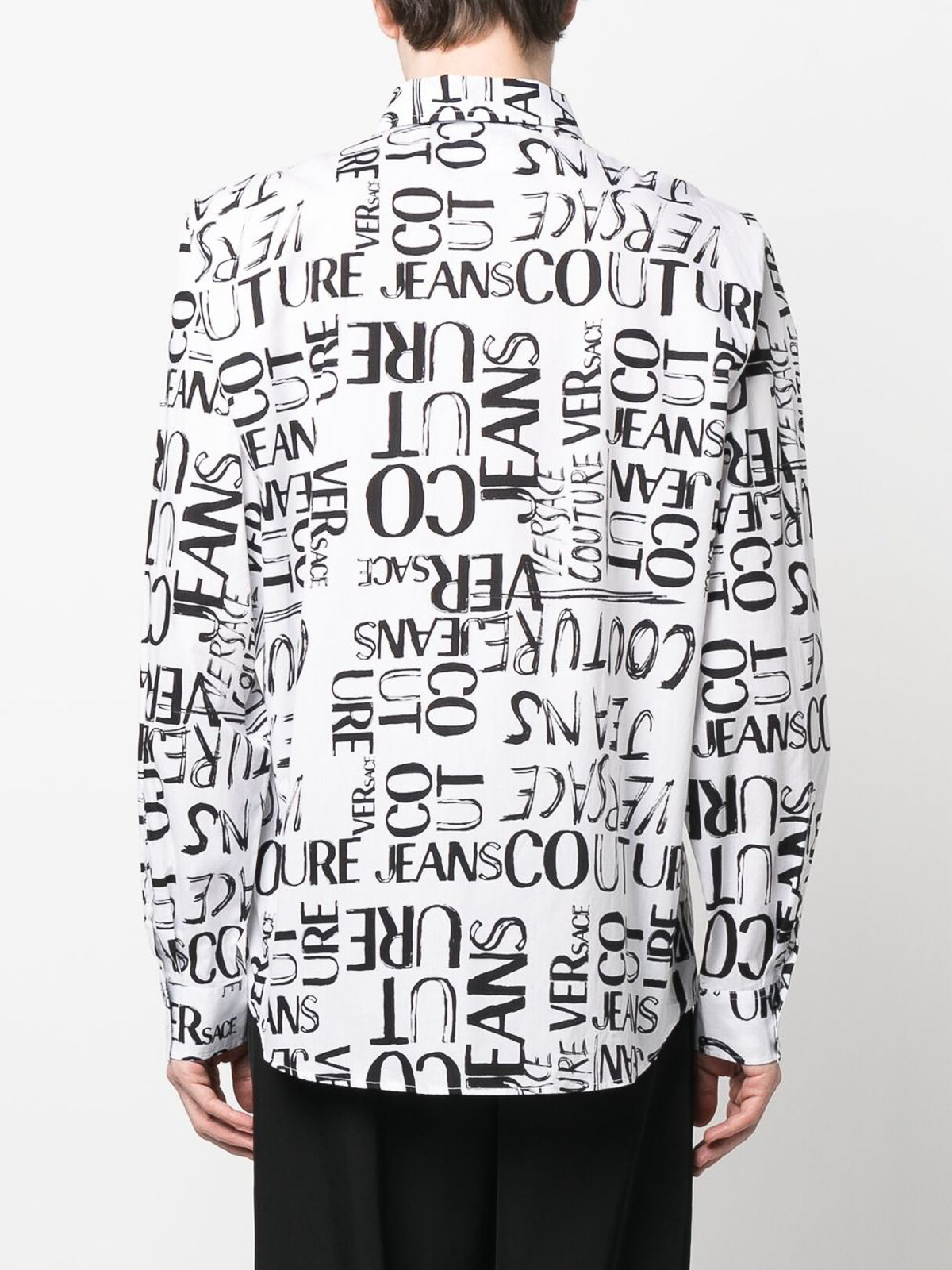 Flocked-logo long-sleeve shirt 74GAL2R2NS210003 (VERSACE JEANS COUTURE / シャツ・ブラウス ) | VERSACE JEANS COUTURE (ヴェルサーチェ ジーンズ クチュール)(3)