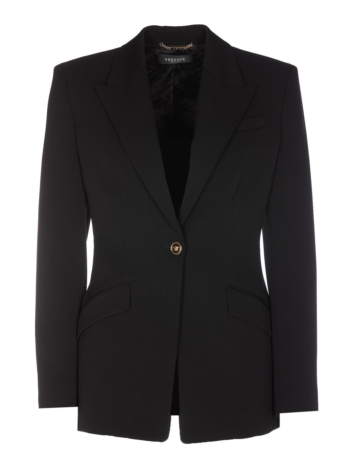 Single breasted jacket with reverse detail 10090951A066081B000 (VERSACE / スーツ・ジャケット ) | VERSACE (ヴェルサーチェ)