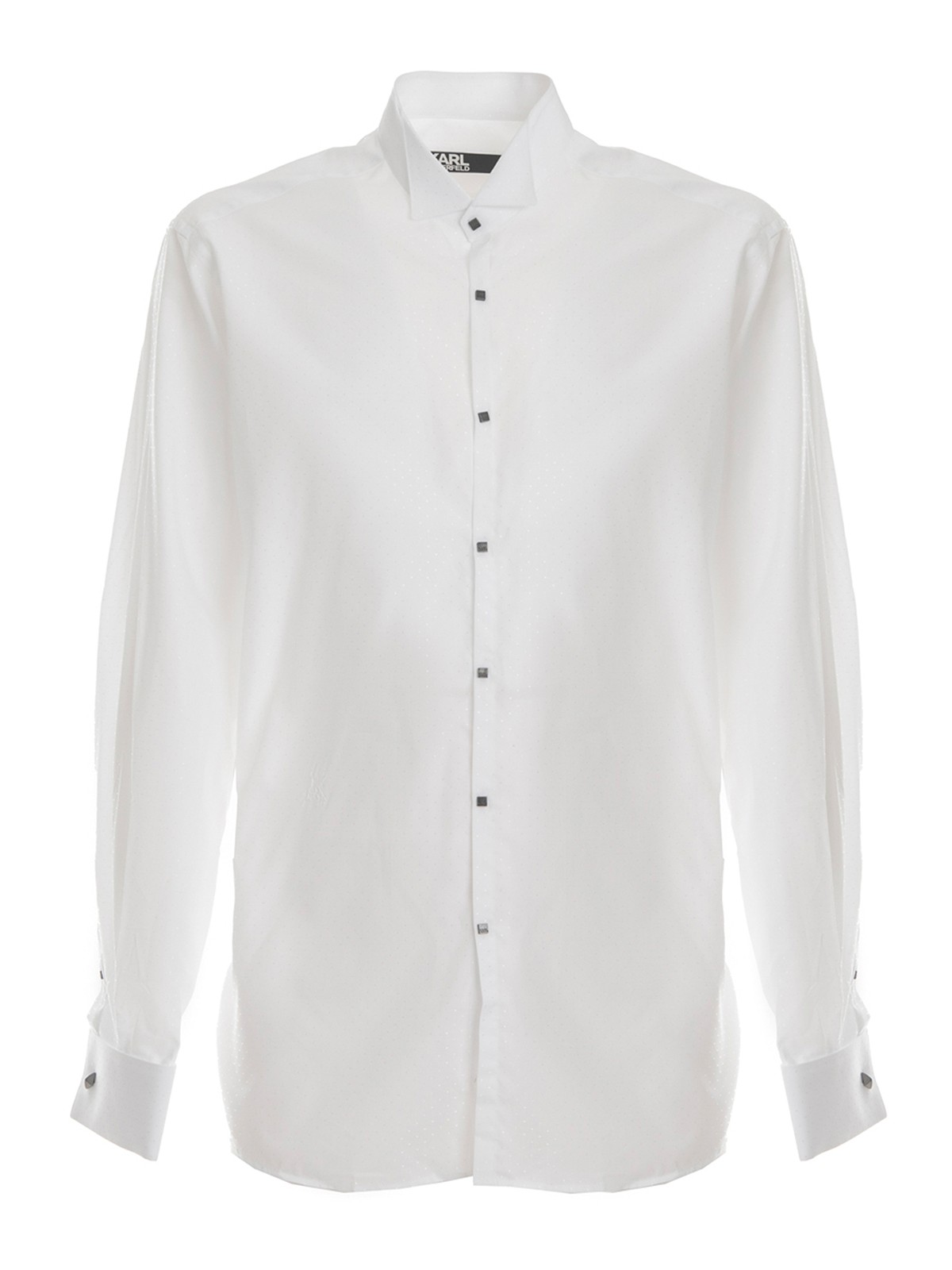 Microdots shirt snap buttons 6050066152161910 (KARL LAGERFELD / シャツ・ブラウス ) | KARL LAGERFELD (カール・ラガーフェルド)