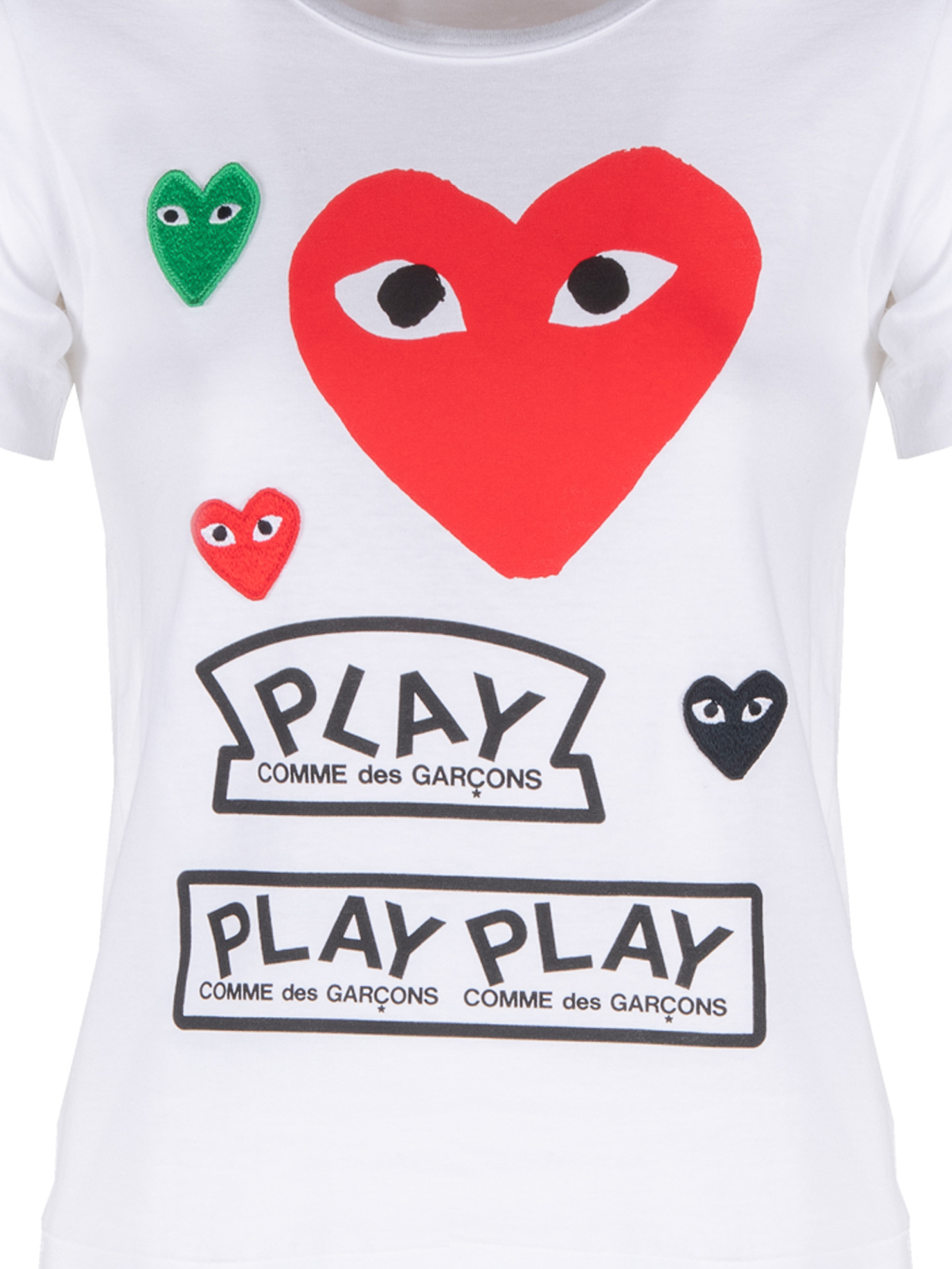 Women multilogo and heart tee AZT2791 (PLAY Comme Des Garçons / Tシャツ・カットソー ) | PLAY Comme Des Garçons (プレイ コムデギャルソン)(1)