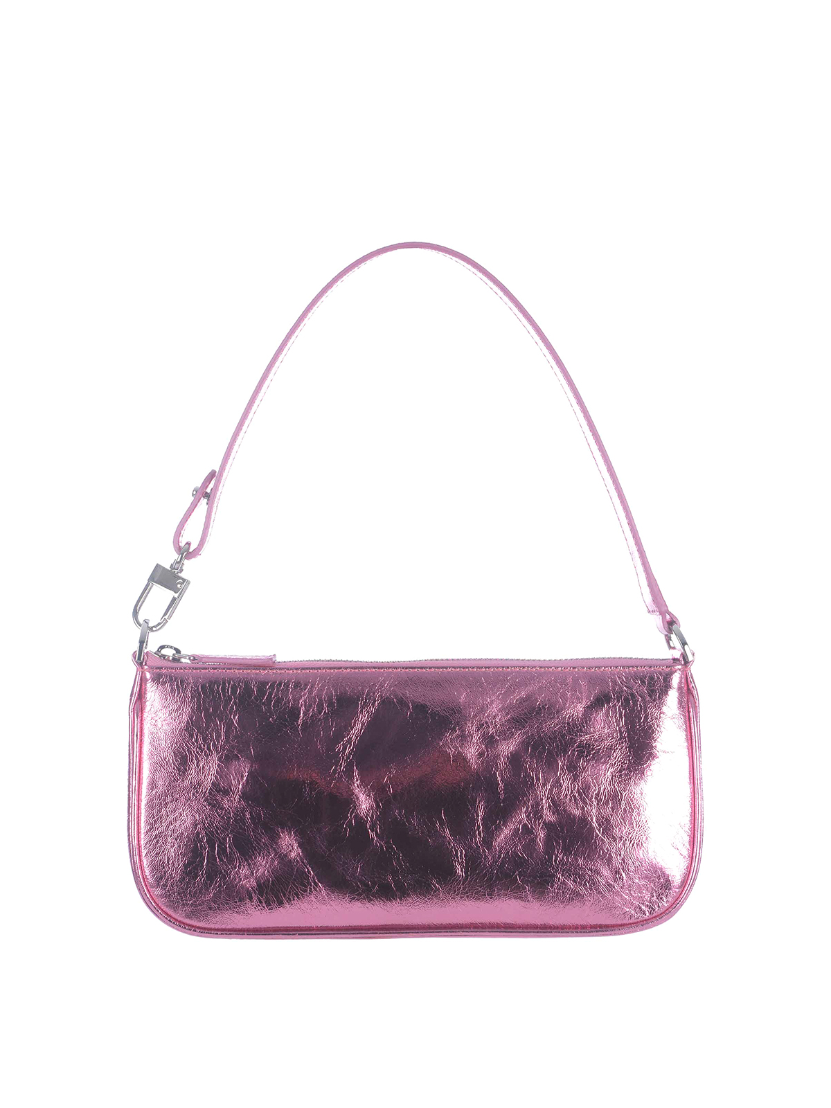 Shoulder bag by far in metallic leather RACHELMEDIUMLIPSTICK (BY FAR / ハンドバッグ・ショルダーバッグ ) | BY FAR (バイ ファー)