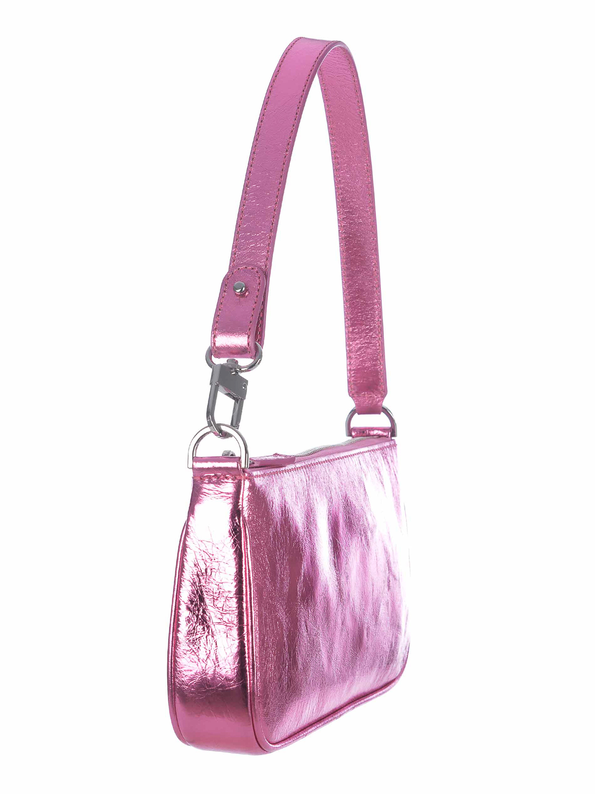 Shoulder bag by far in metallic leather RACHELMEDIUMLIPSTICK (BY FAR / ハンドバッグ・ショルダーバッグ ) | BY FAR (バイ ファー)(1)