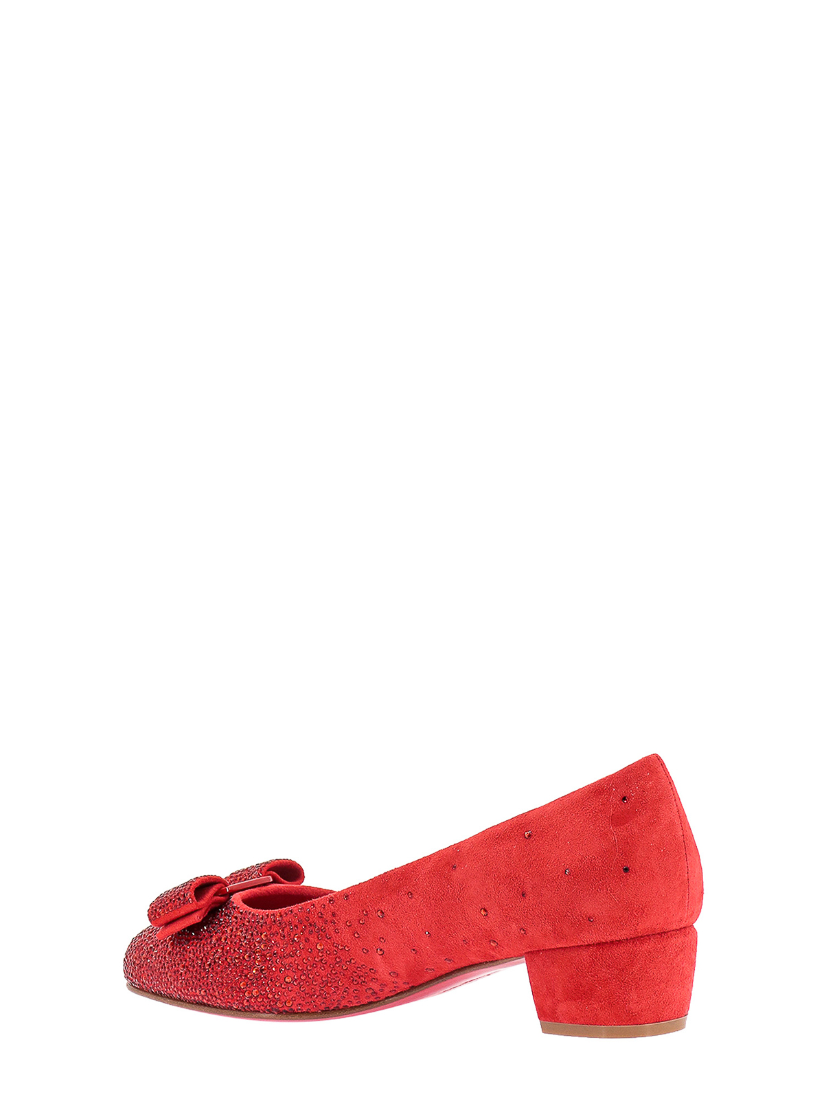 Suede dcollet with rhinestone detail 01F609761507ROSSO (FERRAGAMO / パンプス・ハイヒール ) | FERRAGAMO (フェラガモ)(2)