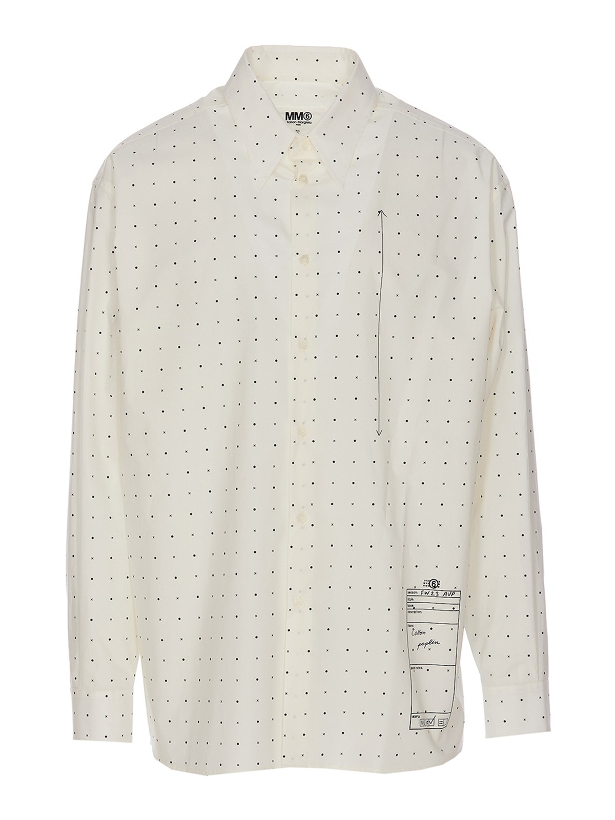 white shirt with frontal buttons S52DT0022S78157001S (MM6 Maison Margiela / シャツ・ブラウス ) | MM6 Maison Margiela (エムエムシックス)