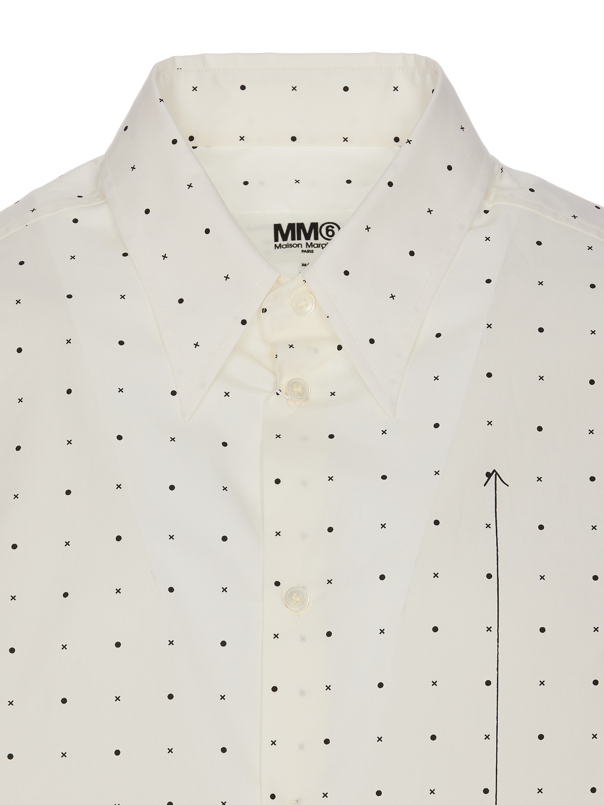white shirt with frontal buttons S52DT0022S78157001S (MM6 Maison Margiela / シャツ・ブラウス ) | MM6 Maison Margiela (エムエムシックス)(3)