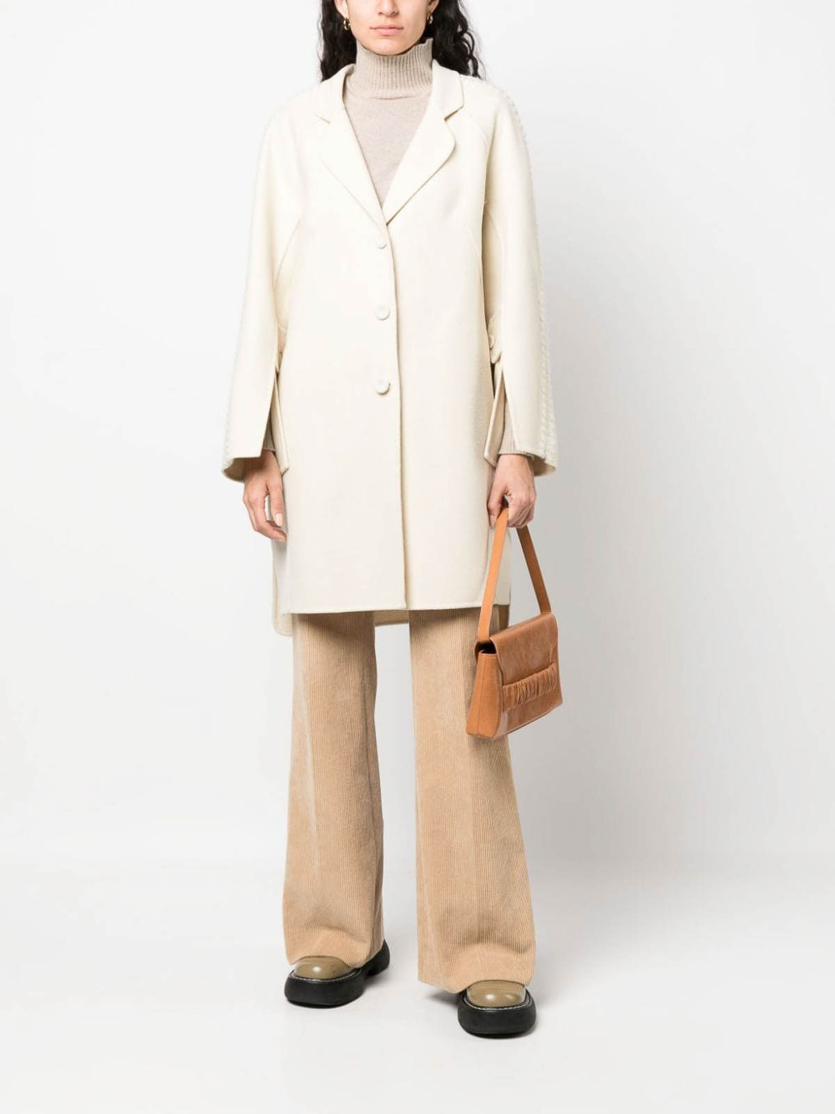 Notched-Lapels Wool Coat D436D310RHNG10107 (ERMANNO SCERVINO / コート ) | ERMANNO SCERVINO (エルマンノ シェルヴィーノ)(2)