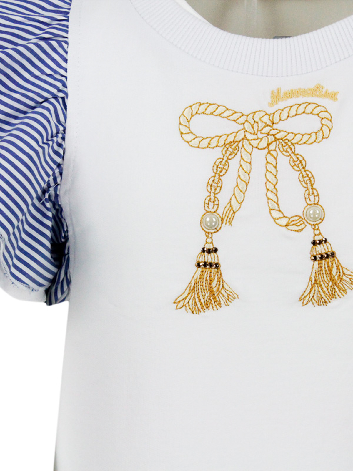 Monnalisa Dress white 19A91910489956 (MONNALISA / ワンピース・ドレス・オールインワン ) | MONNALISA (モナリザ)(1)