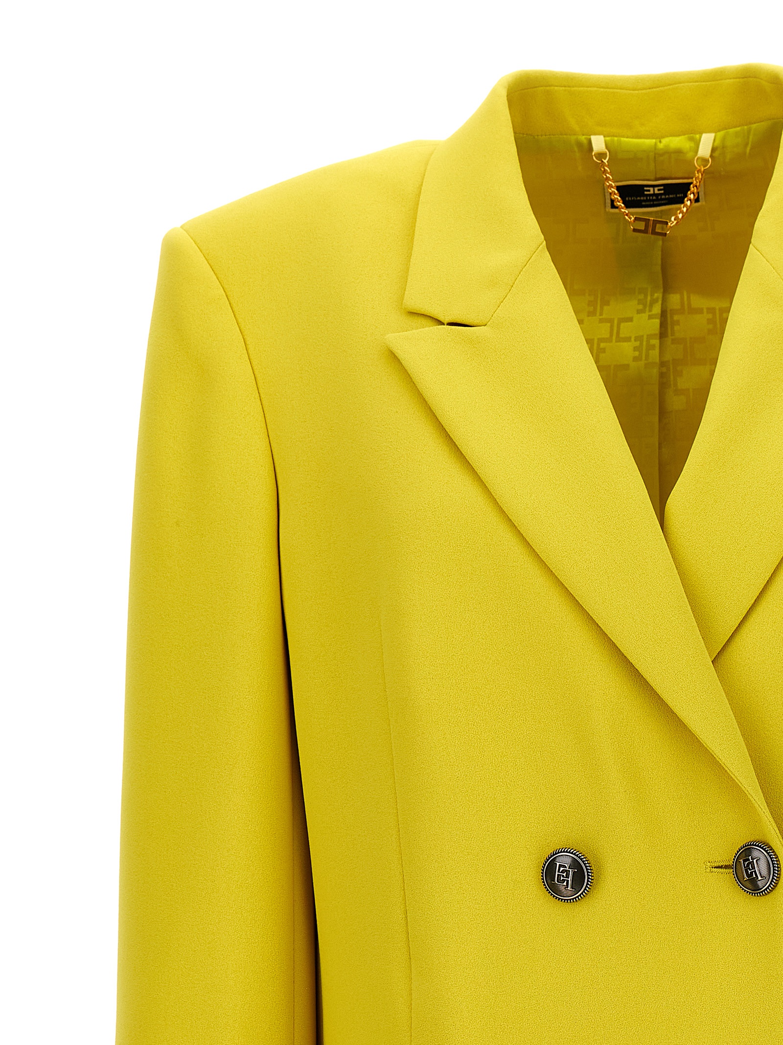 Logo button double-breasted blazer GI09542E2271 (Elisabetta Franchi / スーツ・ジャケット ) | Elisabetta Franchi (エリザベッタ フランキ)(2)