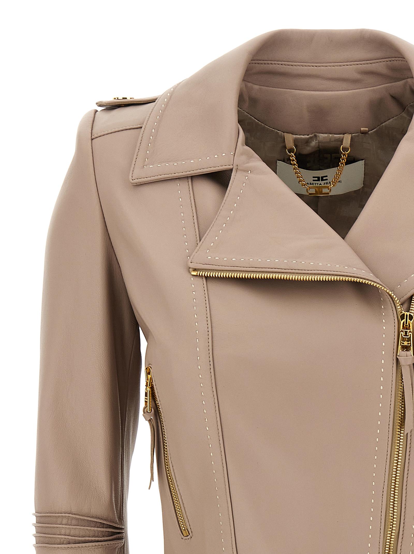 'Biker' nail GD47Z51E2DC4 (Elisabetta Franchi / カジュアルジャケット・ベスト ) | Elisabetta Franchi (エリザベッタ フランキ)(2)
