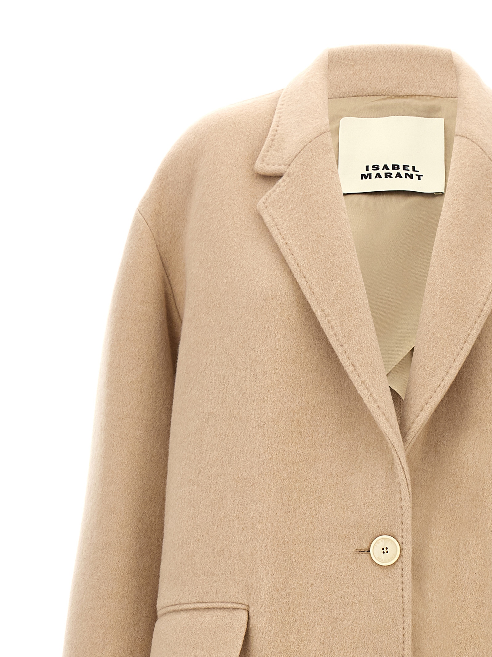 コート Isabel Marant FW24 'Efezia' coat (MA0265FAB3D03I 90BE) ISABEL MARANT Efezia brushed wool-blend coat | NET-A-PORTER