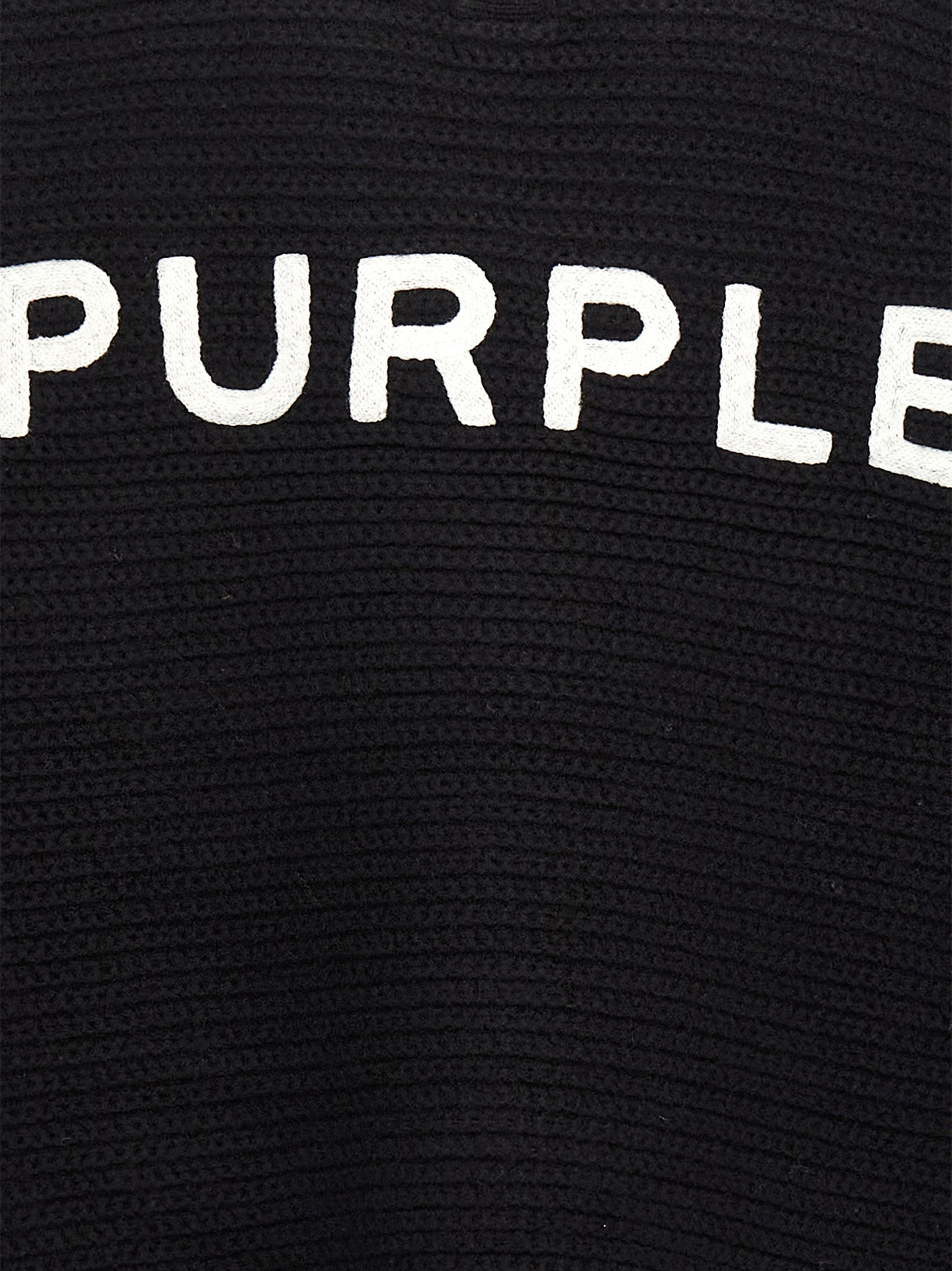 Logo embroidery sweater M7033EWBB424BLACK (PURPLE / ニット・セーター・カーディガン ) | PURPLE (パープル)(3)