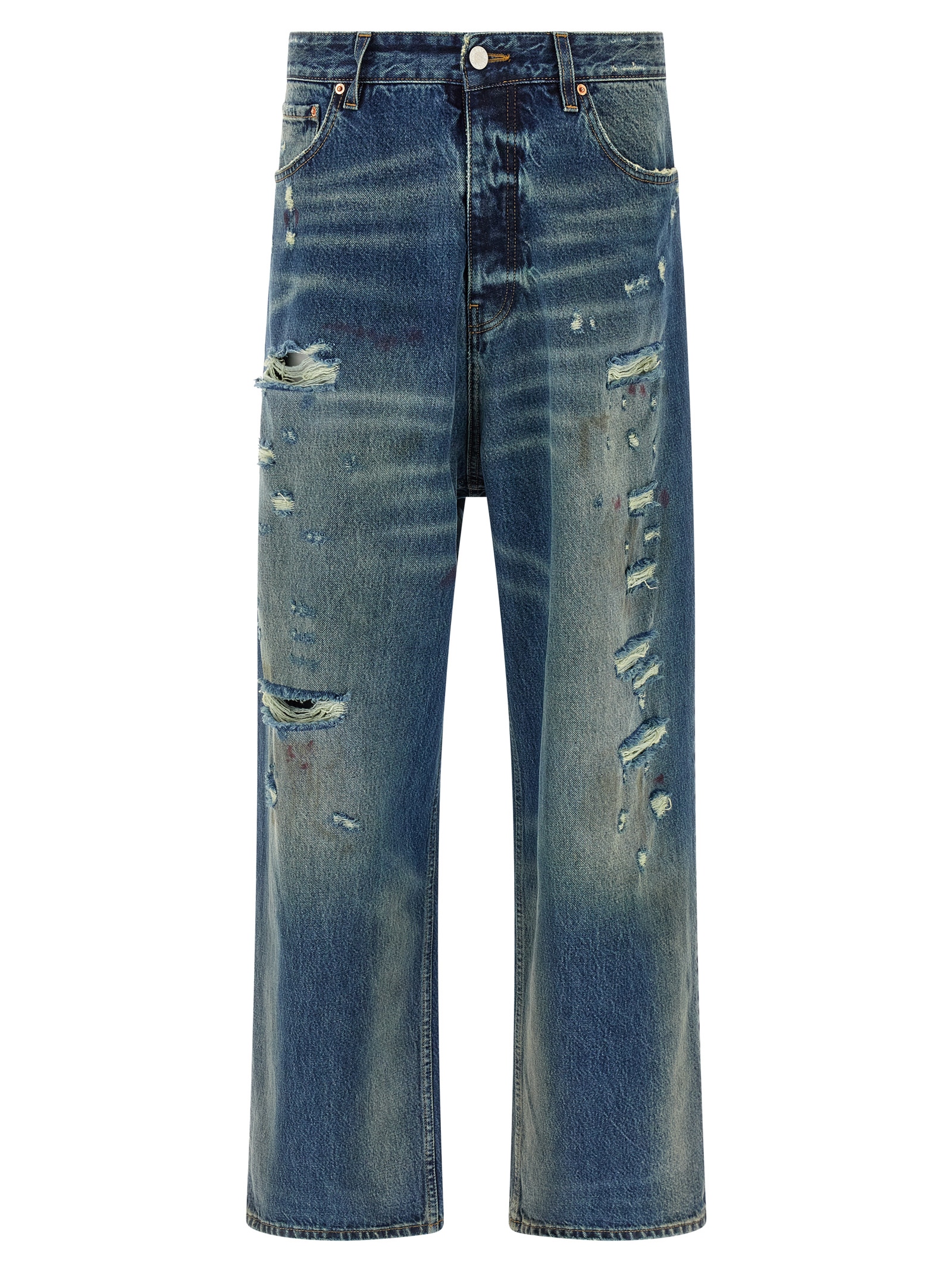'Blue Distressed Baggy' jeans UA66PA590NMIDBLUE (VETEMENTS / ジーンズ ) | VETEMENTS (ヴェトモン)