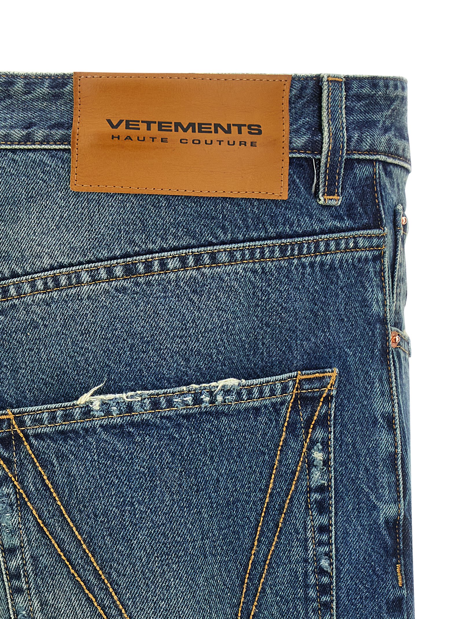 'Blue Distressed Baggy' jeans UA66PA590NMIDBLUE (VETEMENTS / ジーンズ ) | VETEMENTS (ヴェトモン)(3)