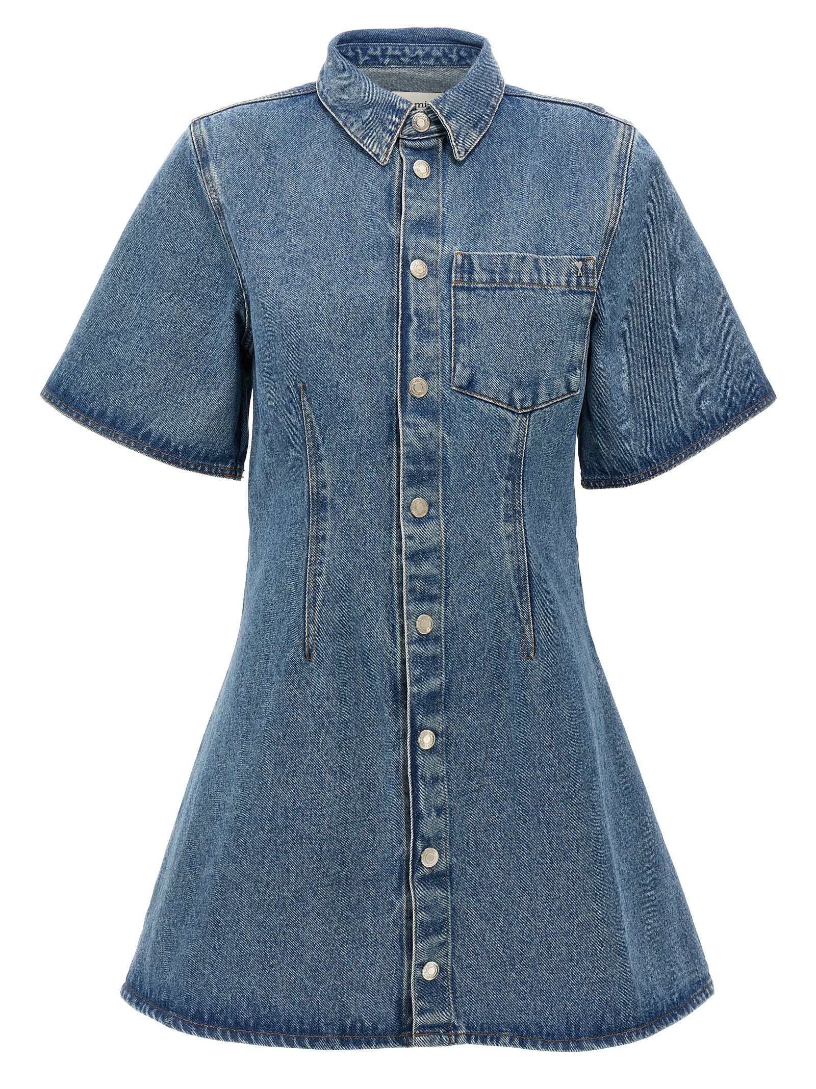 Denim dress FDR404DE0046480 (AMI Paris / ワンピース・ドレス・オールインワン ) | AMI Paris (アミパリス)
