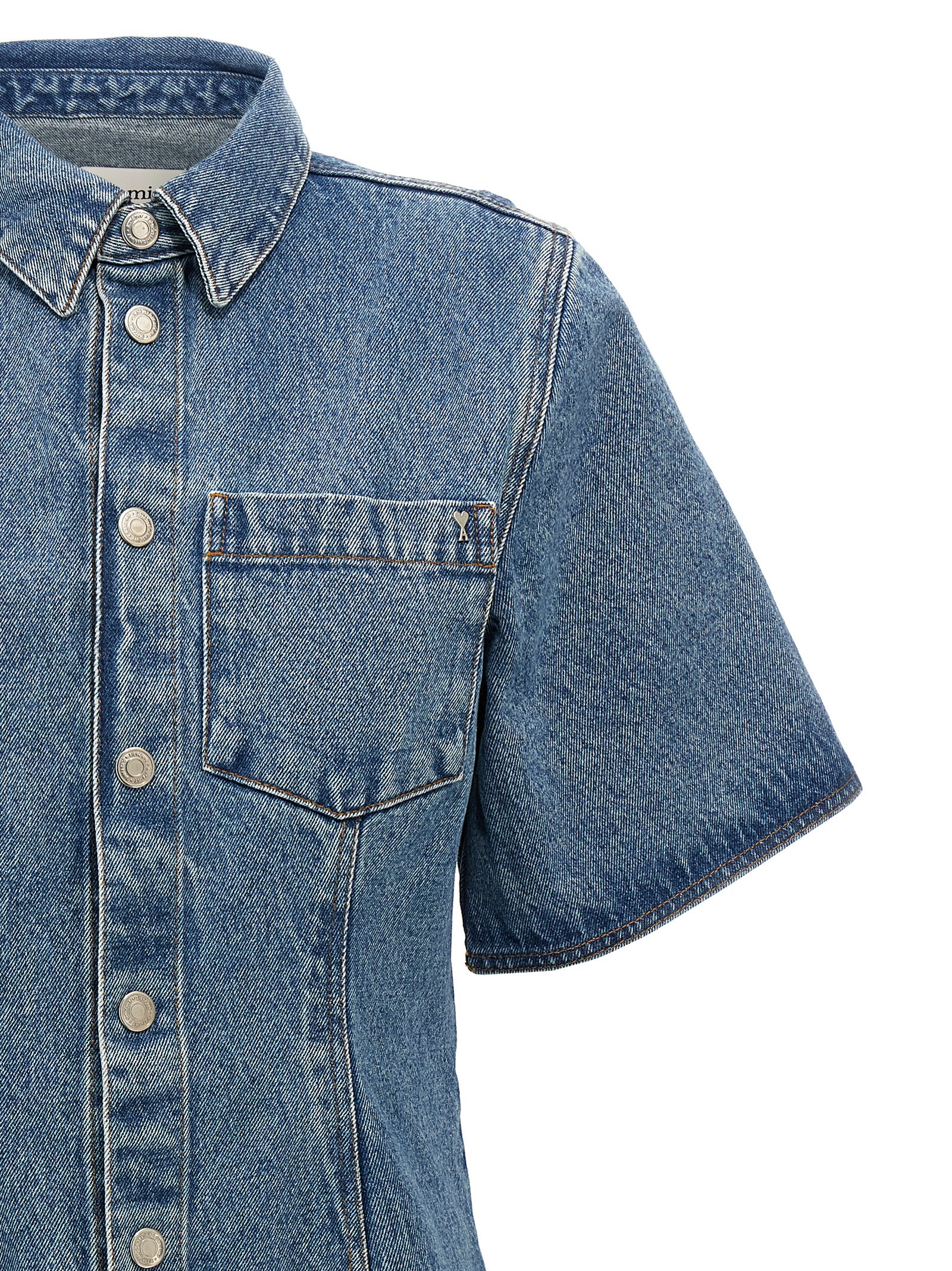 Denim dress FDR404DE0046480 (AMI Paris / ワンピース・ドレス・オールインワン ) | AMI Paris (アミパリス)(2)