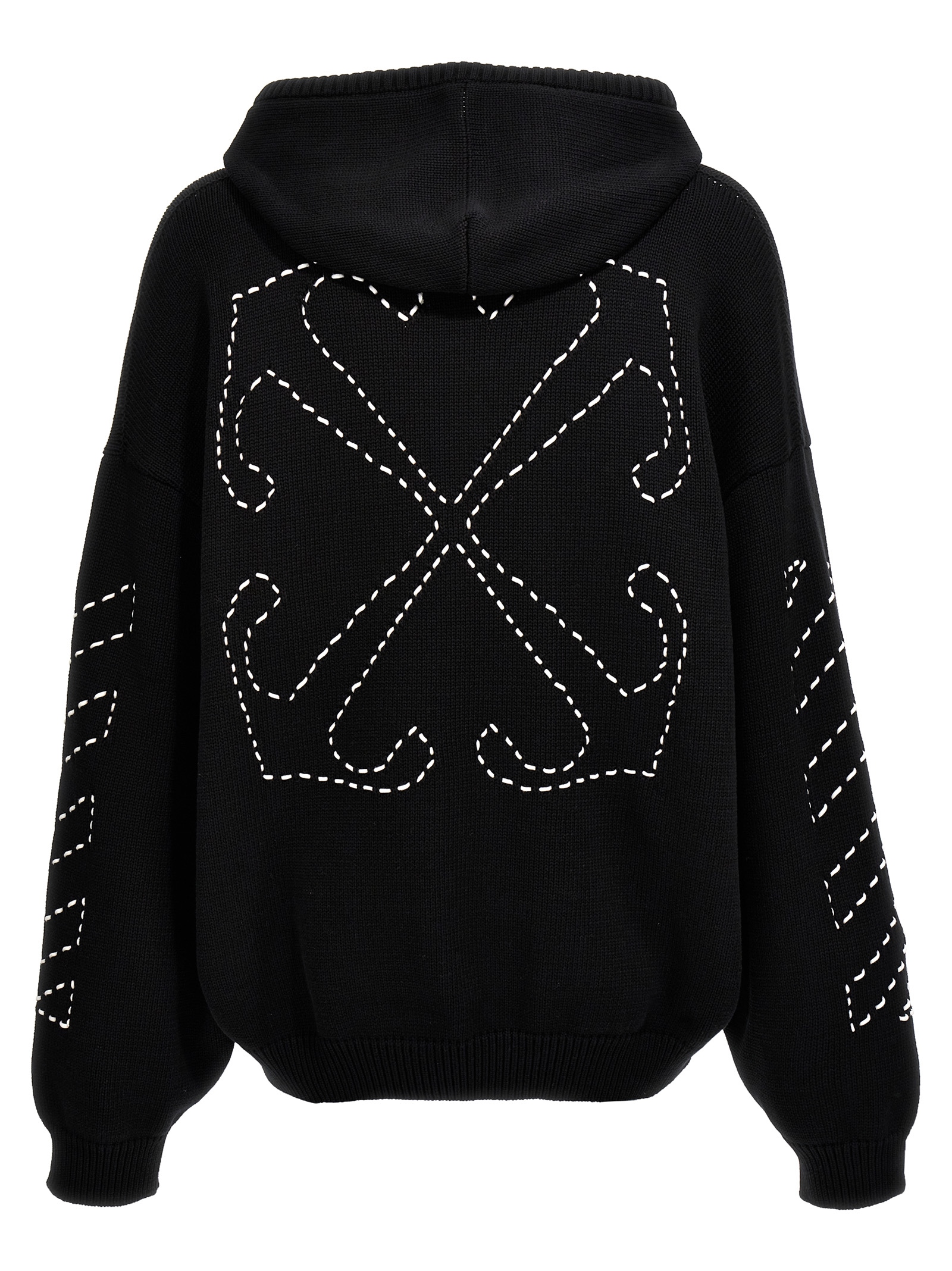 'Stitch Arr Diags' hooded sweater OMHU024C99KNI00110611061 (Off-White / ニット・セーター・カーディガン ) | Off-White (オフホワイト)(1)