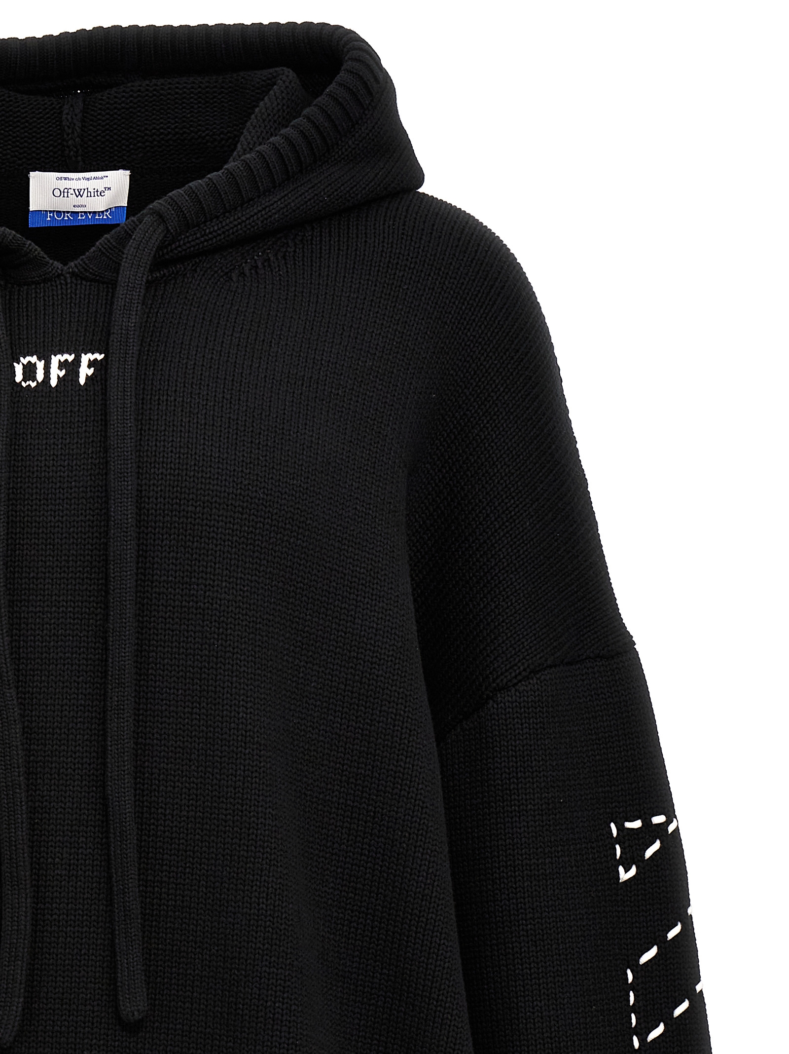 'Stitch Arr Diags' hooded sweater OMHU024C99KNI00110611061 (Off-White / ニット・セーター・カーディガン ) | Off-White (オフホワイト)(3)