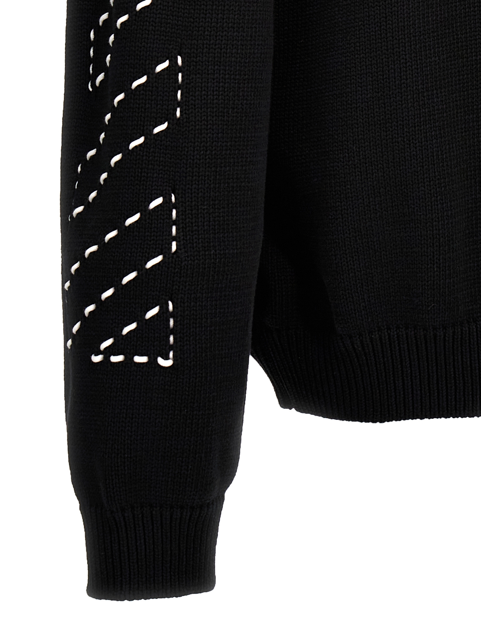 'Stitch Arr Diags' hooded sweater OMHU024C99KNI00110611061 (Off-White / ニット・セーター・カーディガン ) | Off-White (オフホワイト)(4)
