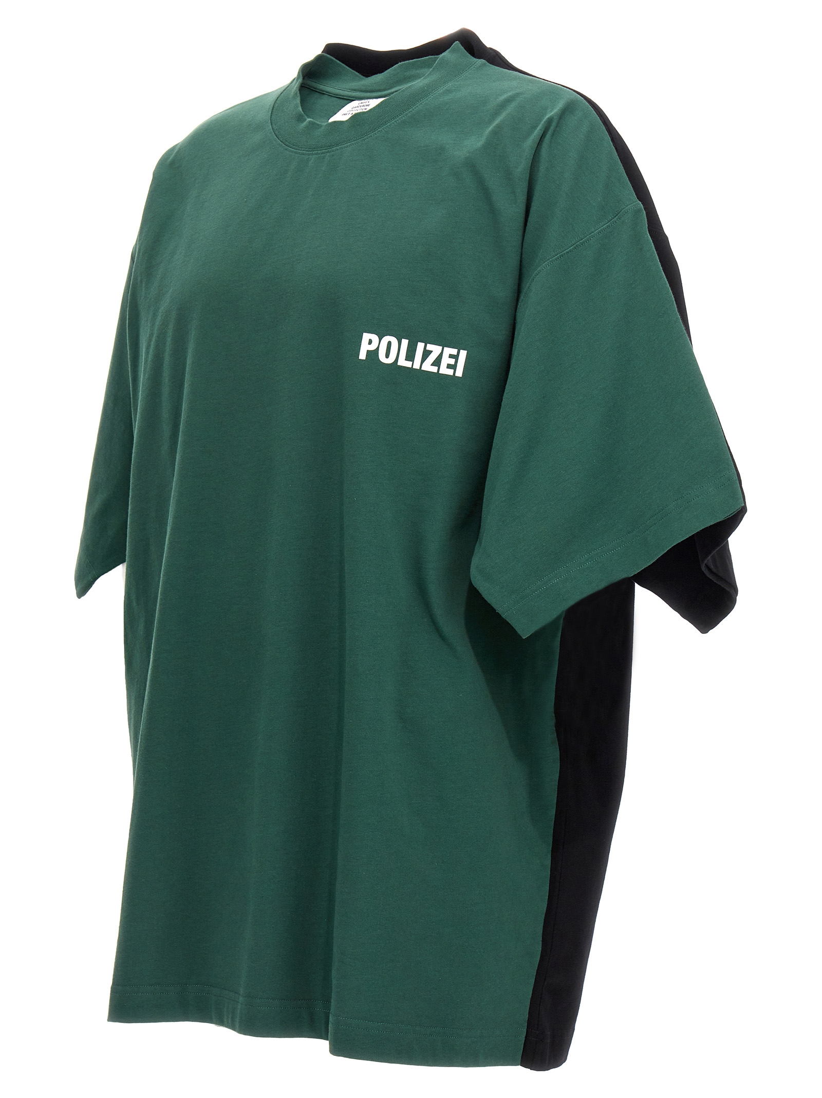 'Polizei/Securite' T-shirt UA65TR423GPOLIZEIGREENBLACK (VETEMENTS / Tシャツ・カットソー ) | VETEMENTS (ヴェトモン)(2)