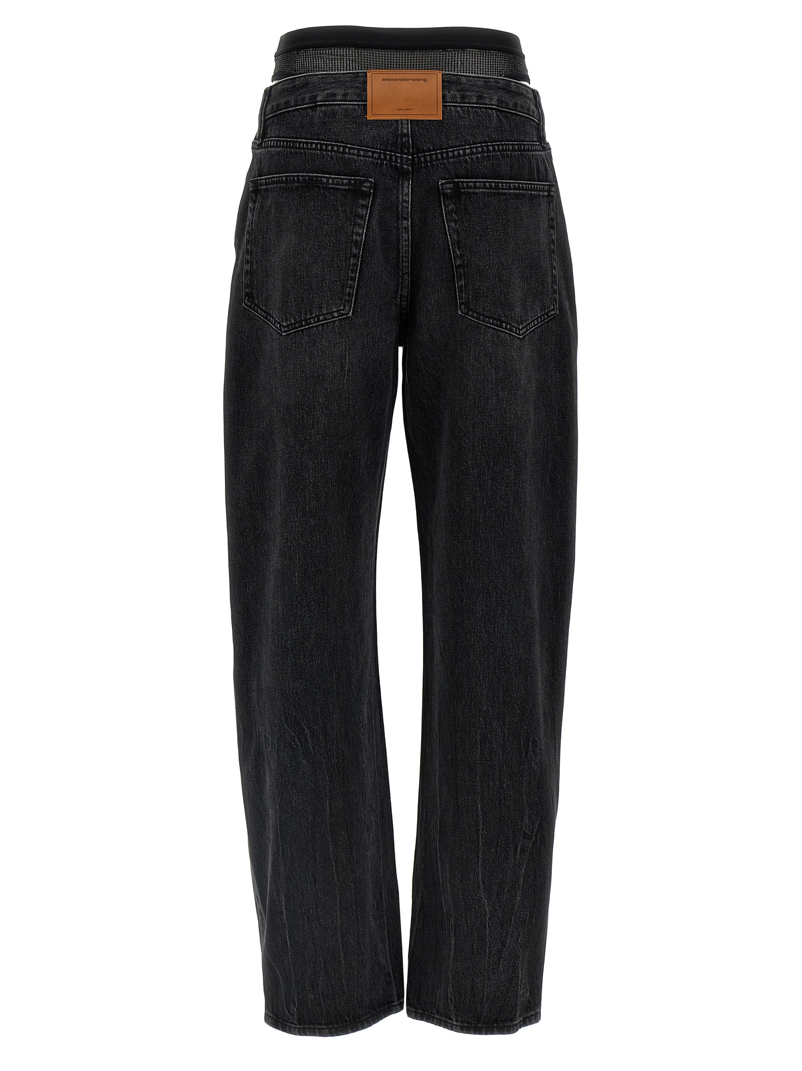 'Slit Hem Prestyle Hotfix Mesh Undie' jeans 4DC4244475015 (alexanderwang / ジーンズ ) | alexanderwang (アレキサンダーワン)(1)